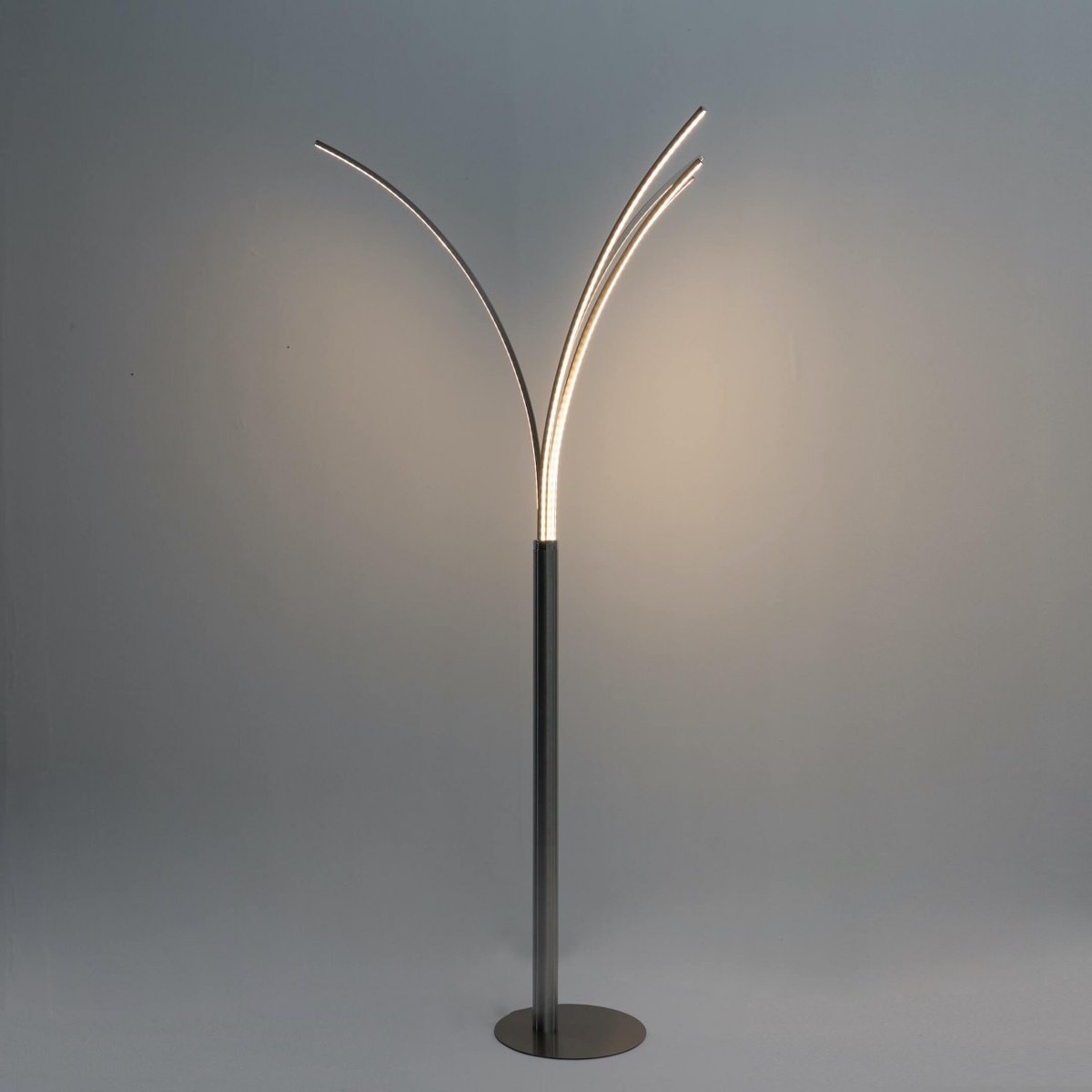 Lampadaire moderne à quatre bras - LIVORNO nickel, KOSILUM