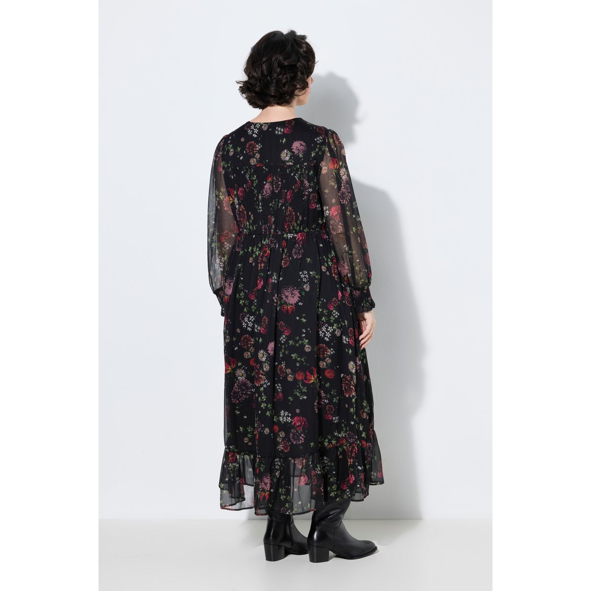 Robe maxi mousseline noir, ULLA POPKEN