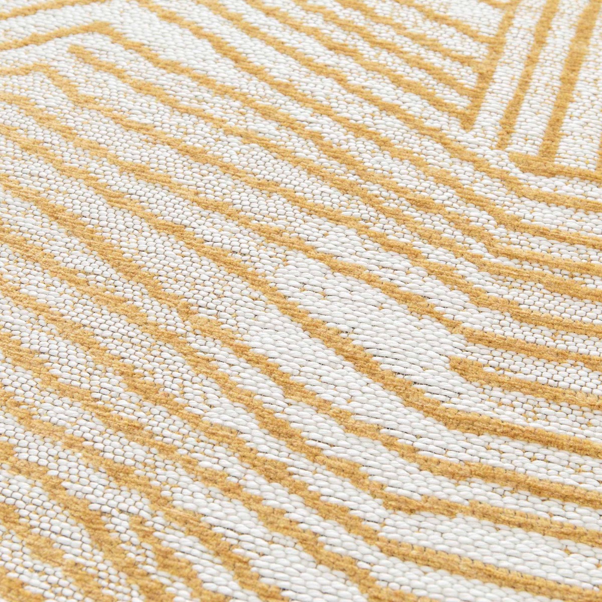 Tapis moderne tissé plat gobelin intérieur extérieur  AXEL TISSAGE beige, THE DECO FACTORY