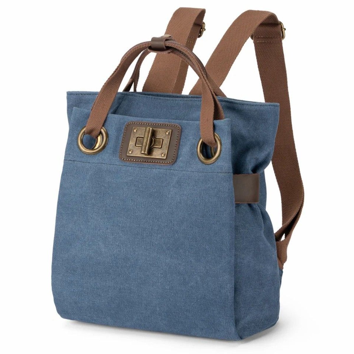 Sac à dos en toile et cuir TRINITE S denim, OH MY BAG
