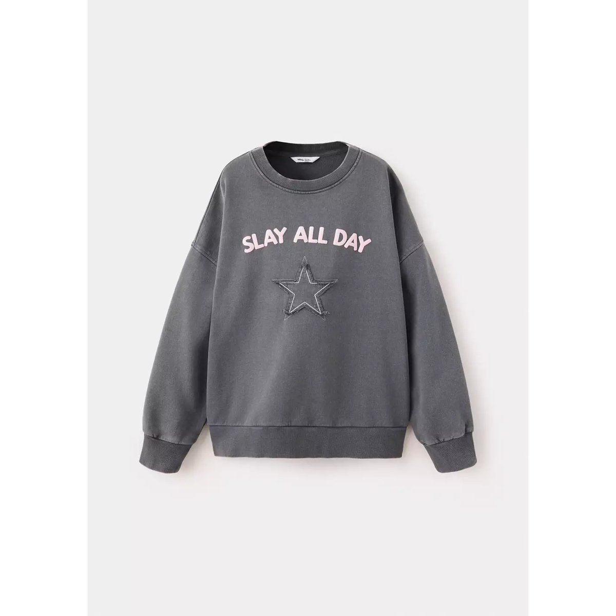 Sweat-shirt coton imprimé gris anthracite, MANGO KIDS