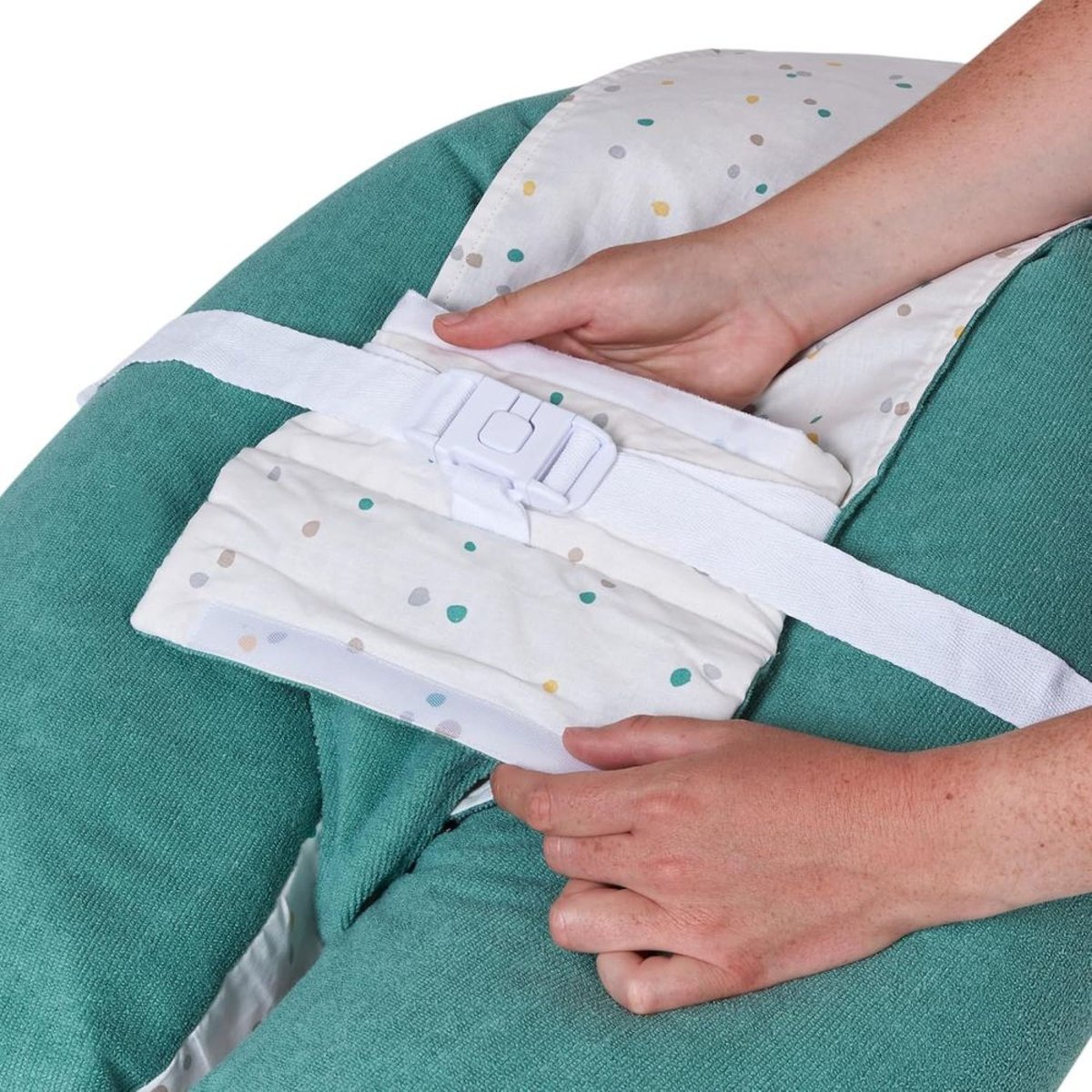 Coussin Multirelax éponge microfibre vert, TINEO