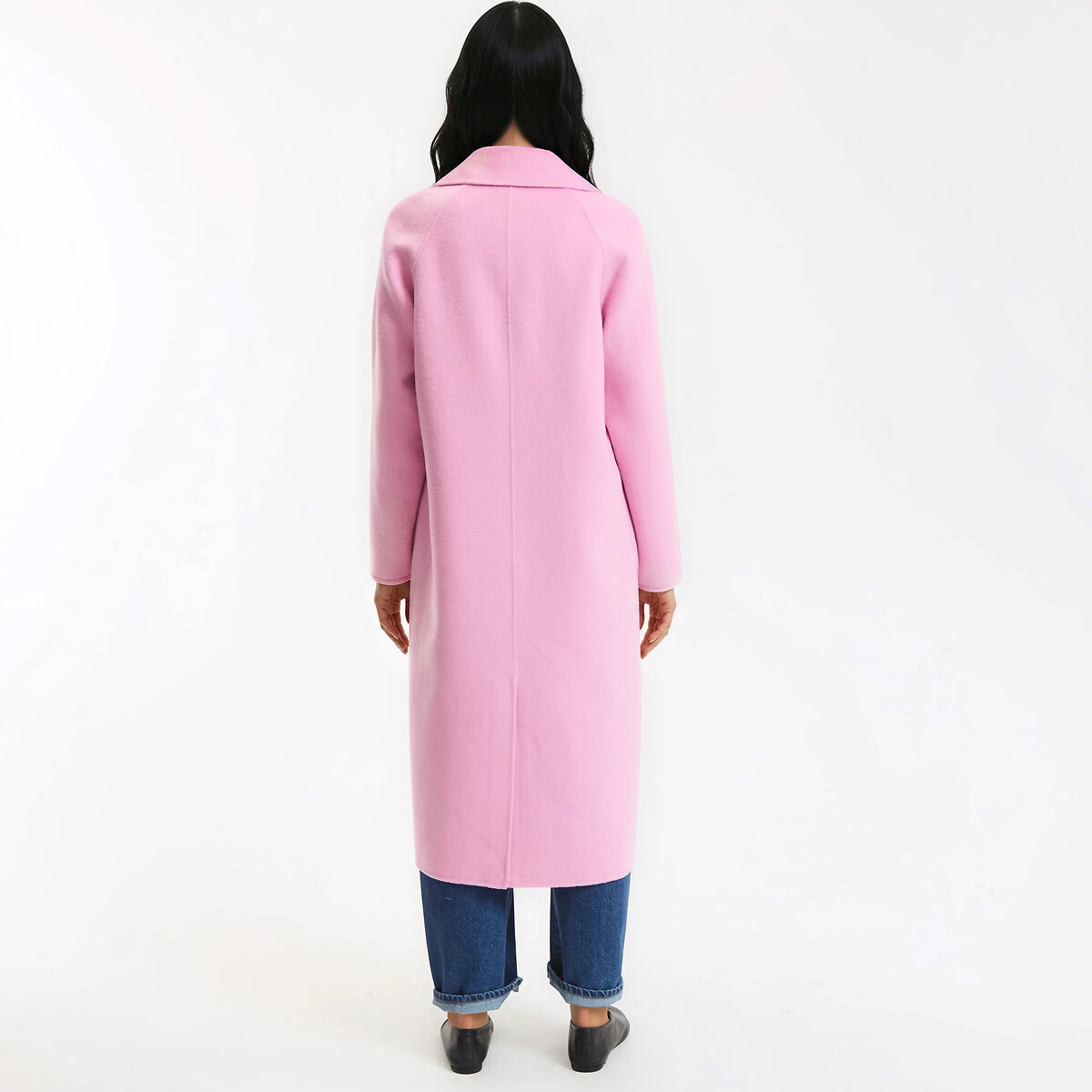 Manteau oversize, en laine mélangée, Signature MARTIAL rose, LA REDOUTE COLLECTIONS