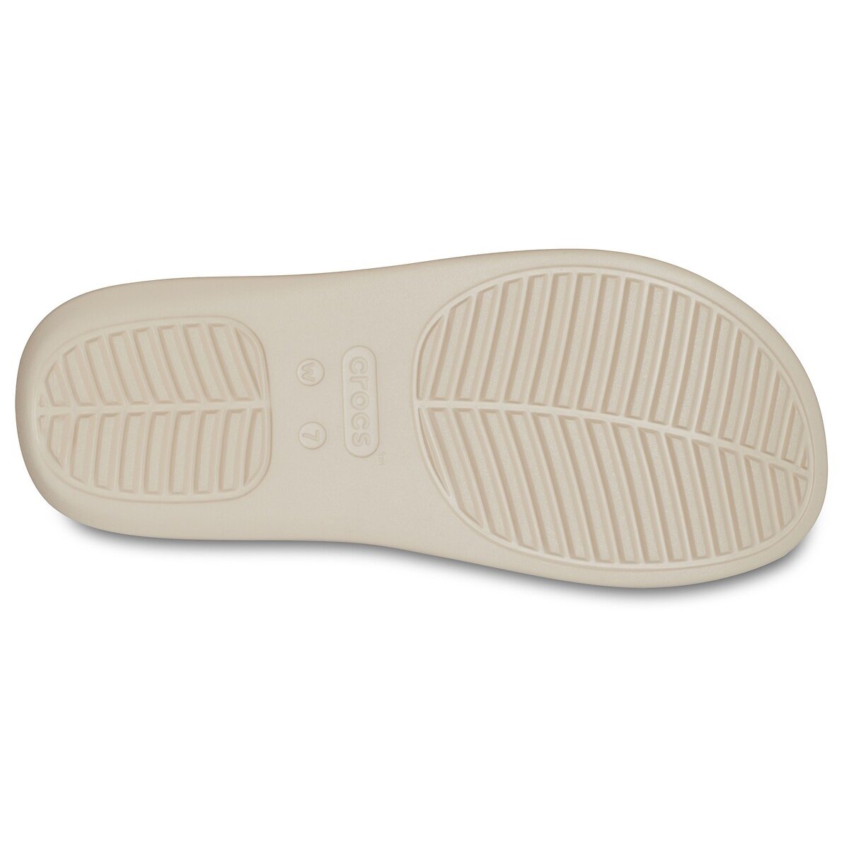 Chinelos com plataforma, getaway flip bege, CROCS