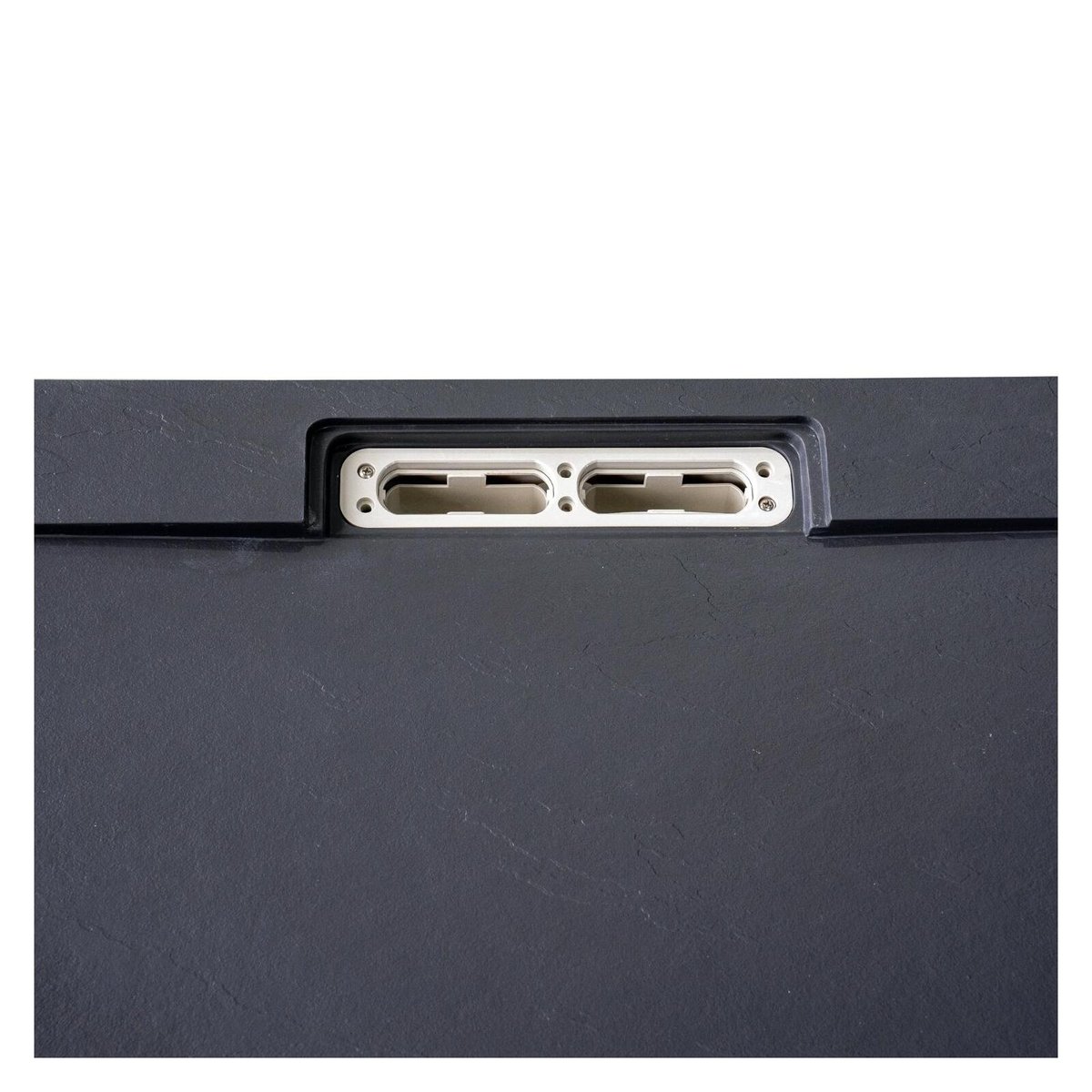 Receveur de douche mural aspect ardoise extra-plat LIVA gris anthracite, MOB IN