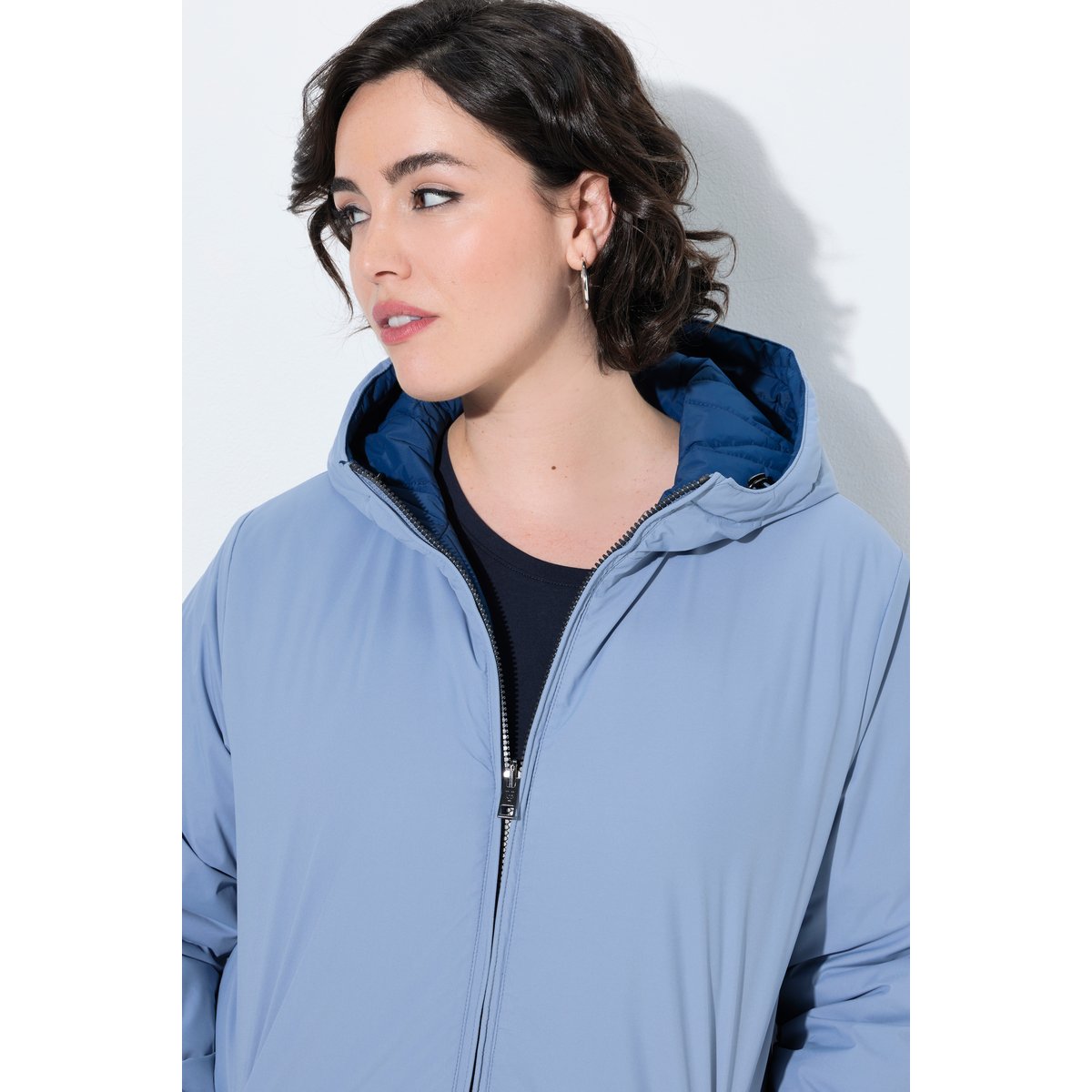 Veste technique HYPRAR à capuche bleu jean, ULLA POPKEN