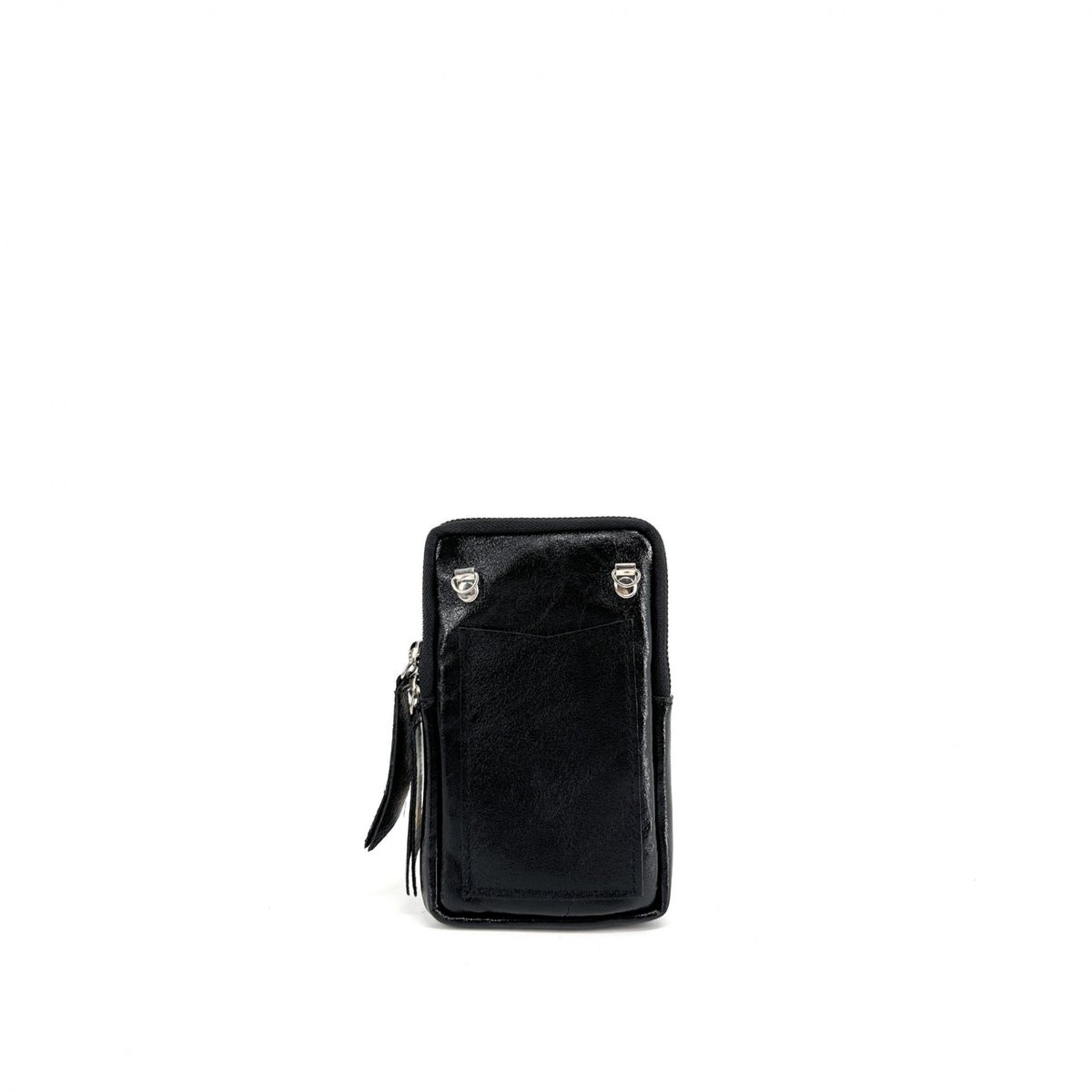 Pochette bandoulière en cuir irisé LOUVRE noir irisé, OH MY BAG