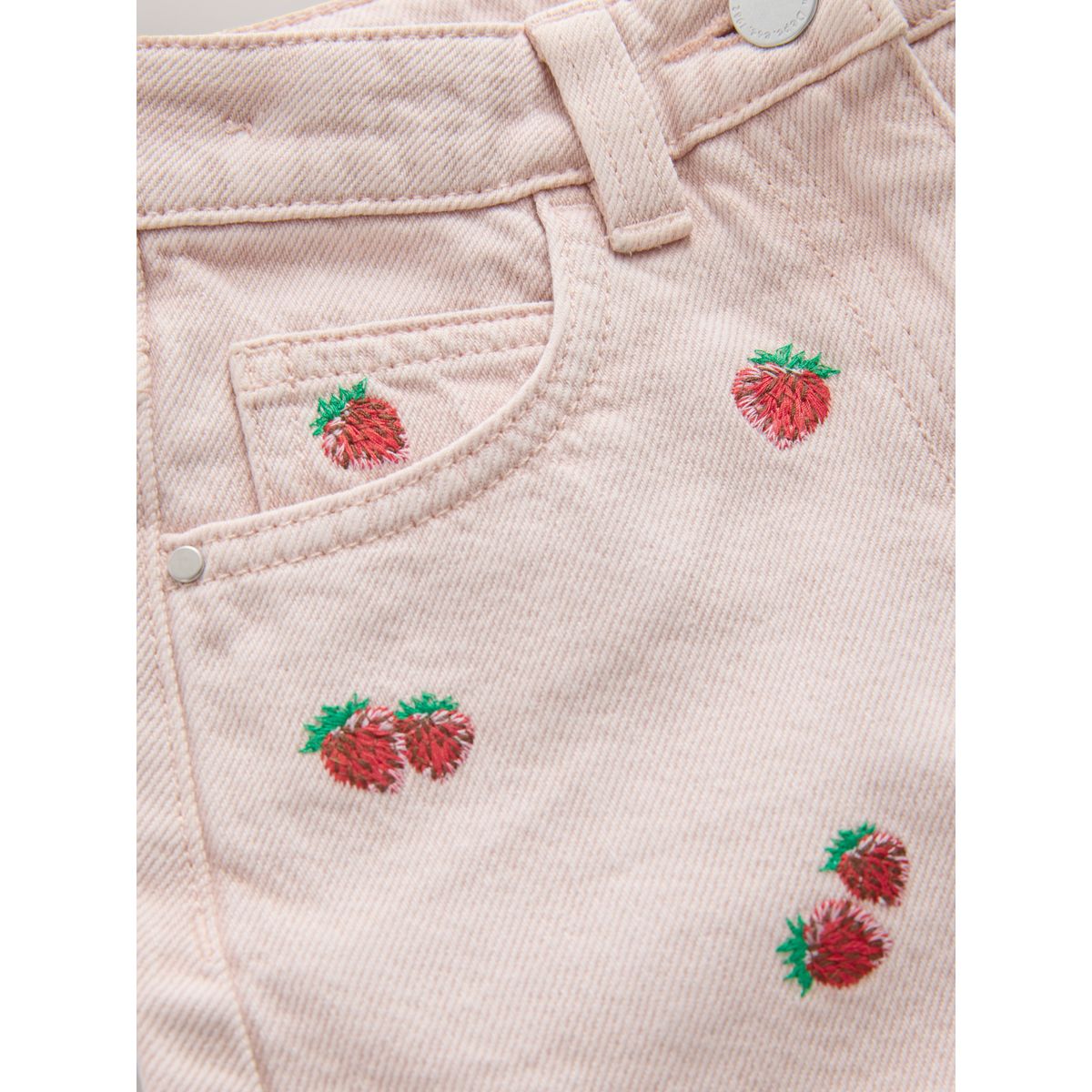 Bermuda brodé fraise rose, NEXT