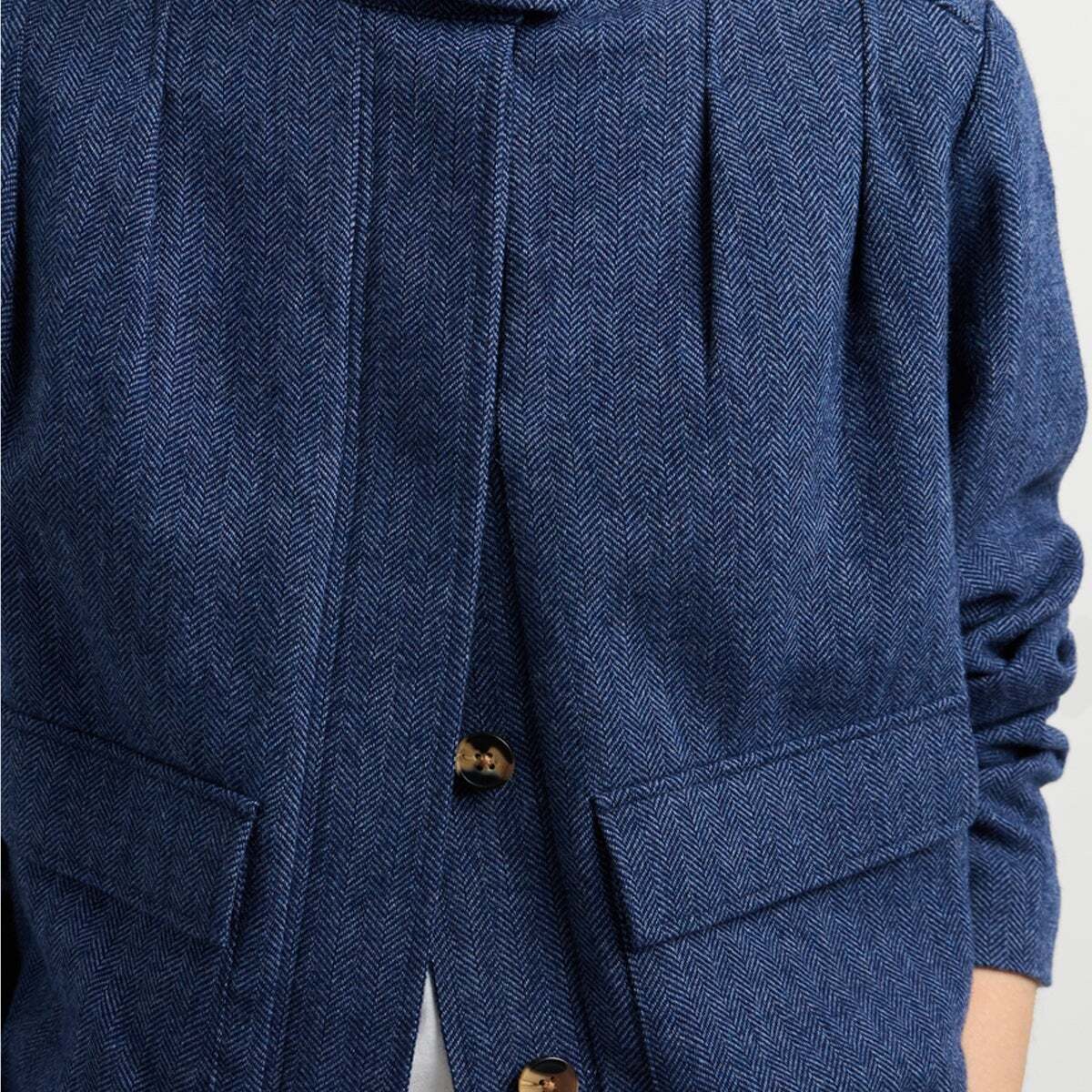 Veste À Chevrons À Col Montant bleu acier, PEPE JEANS