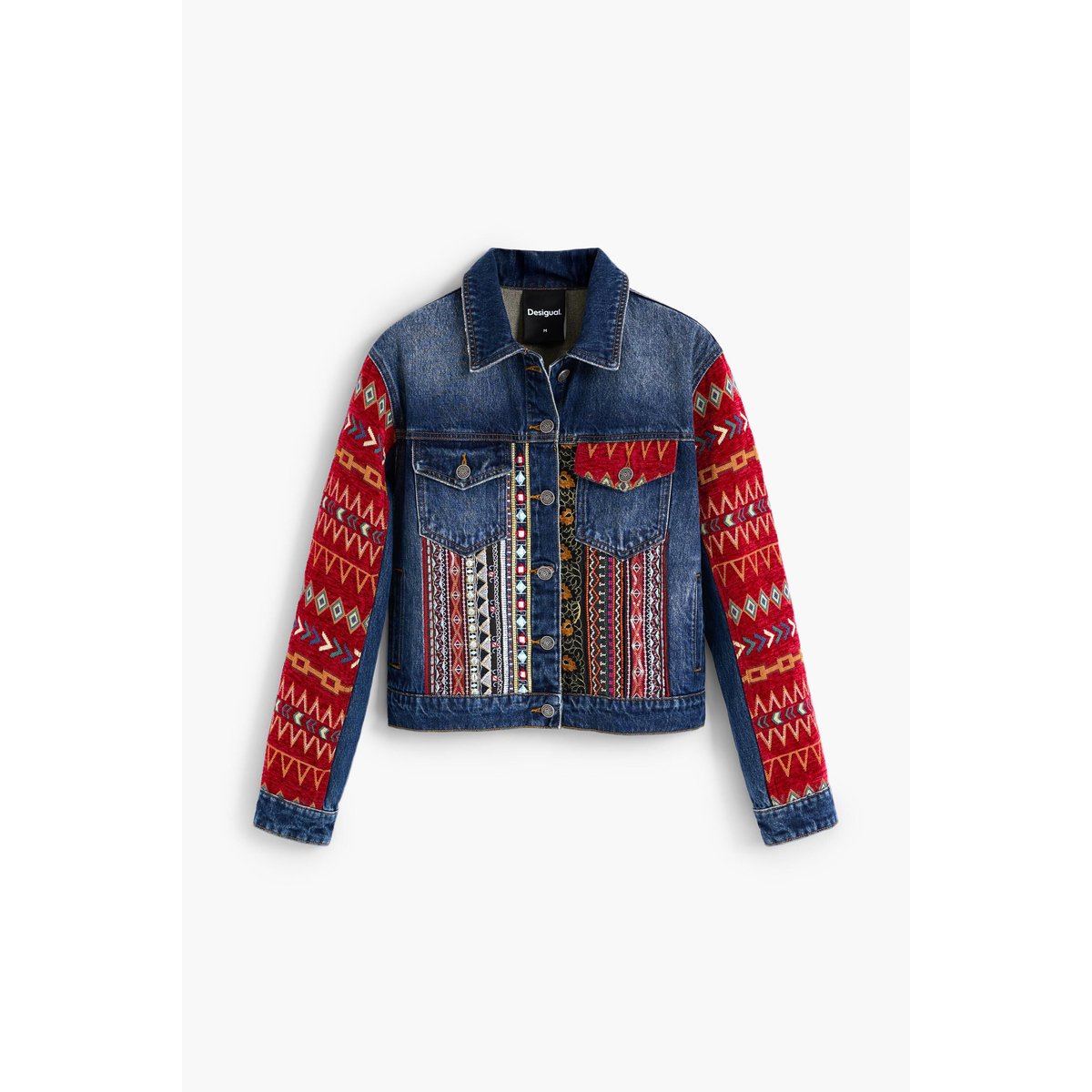 Veste en denim ethnique bleu, DESIGUAL