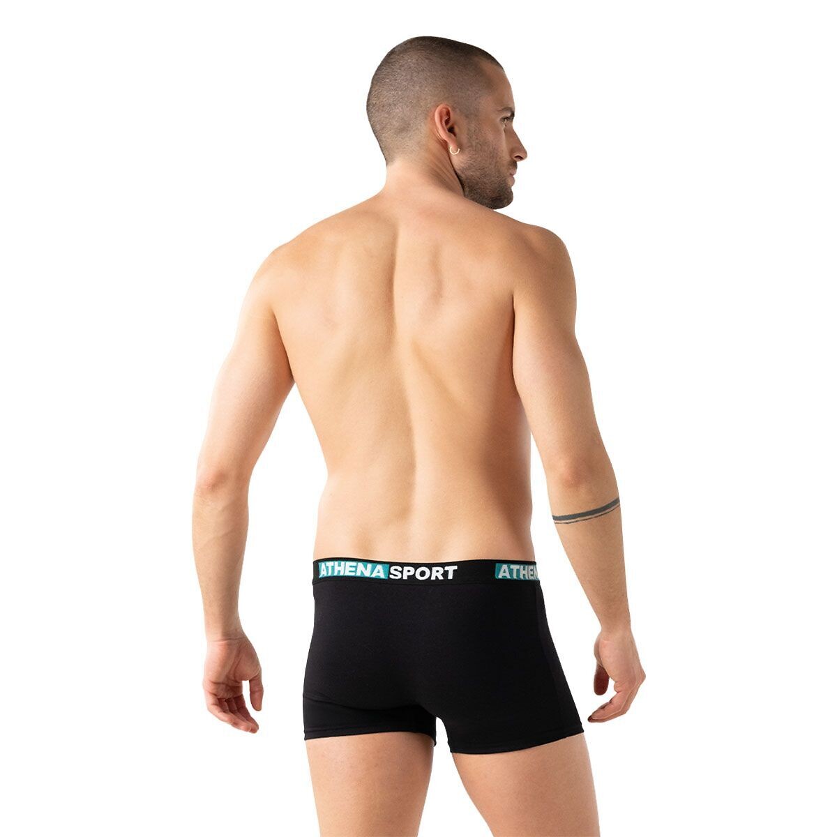 Pack of 3 Daily Sport Boxer Shorts black + blue, ATHENA