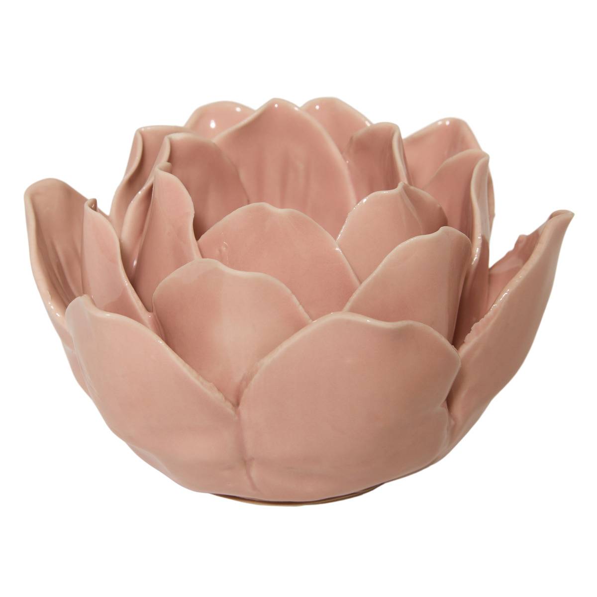 Photophores fleur Mona H.6cm rose, ATMOSPHERA