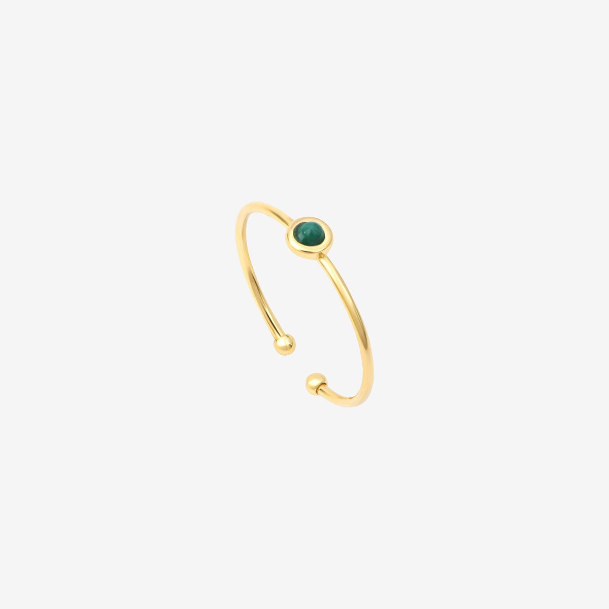 Bague plaqué or - tiny vert, CAROLINE NAJMAN