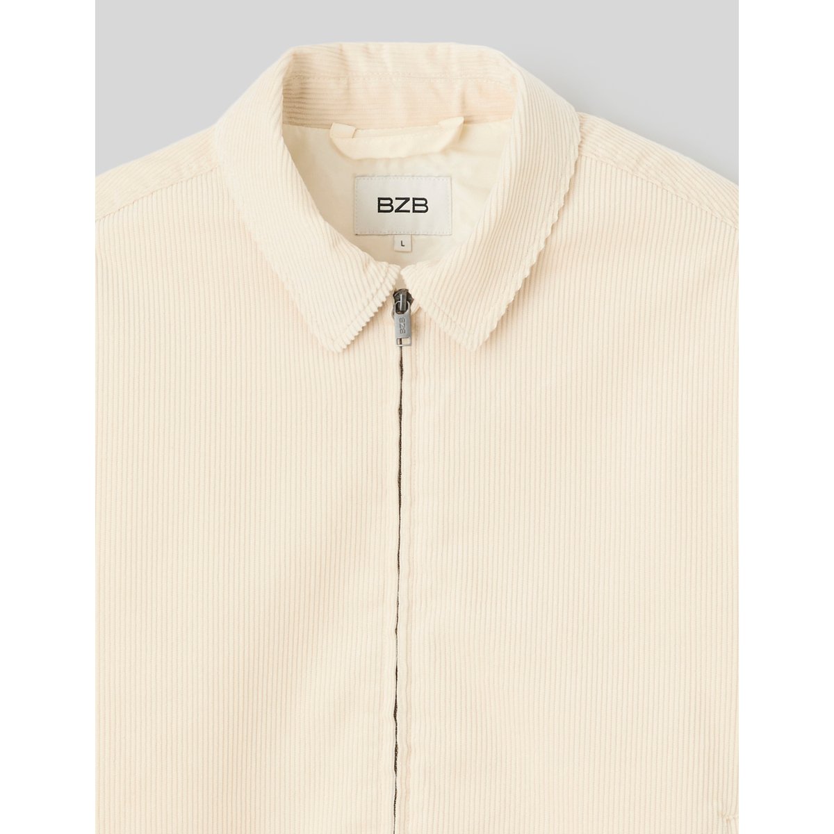 Veste zippée unie naturel, BZB
