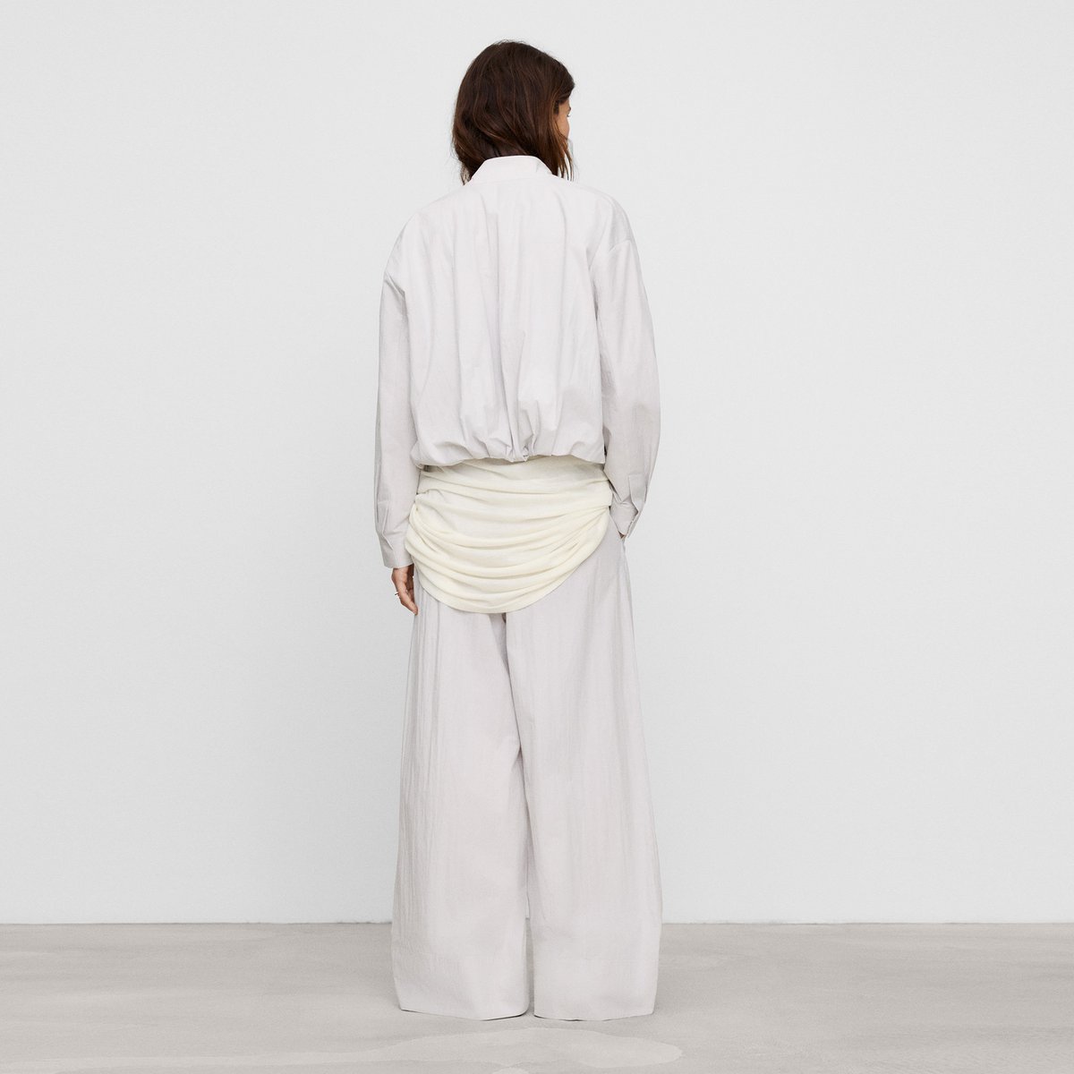 Pantalon en coton biologique à double pince bleu, ADOLFO DOMINGUEZ