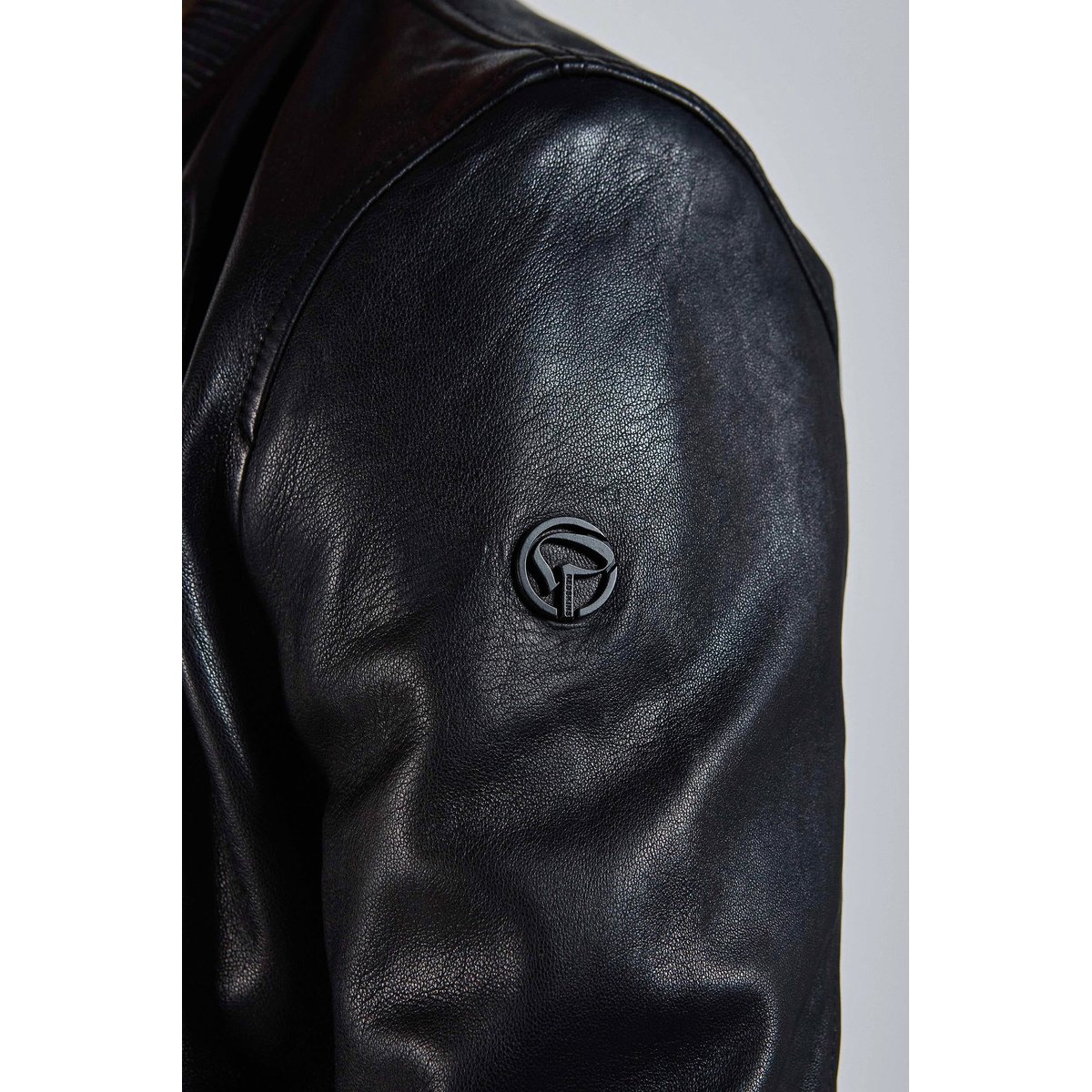 Blouson en cuir ROOSTER RACING noir, REDSKINS