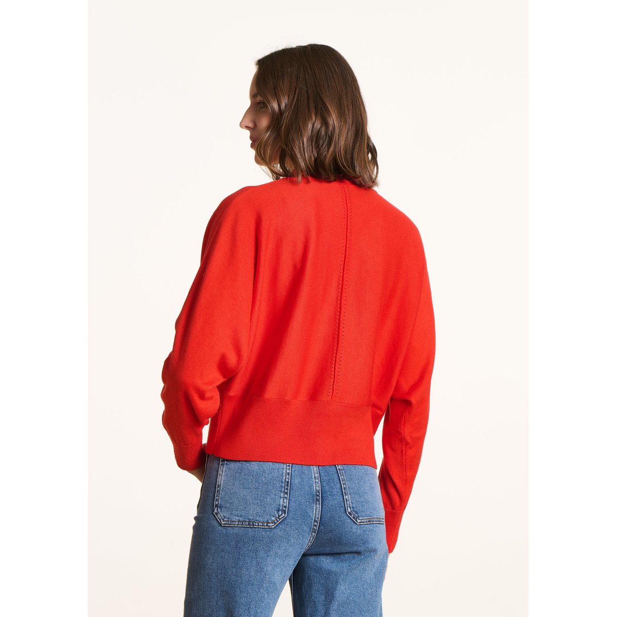 Gilet ample en maille fine jaspe, LA FEE MARABOUTEE