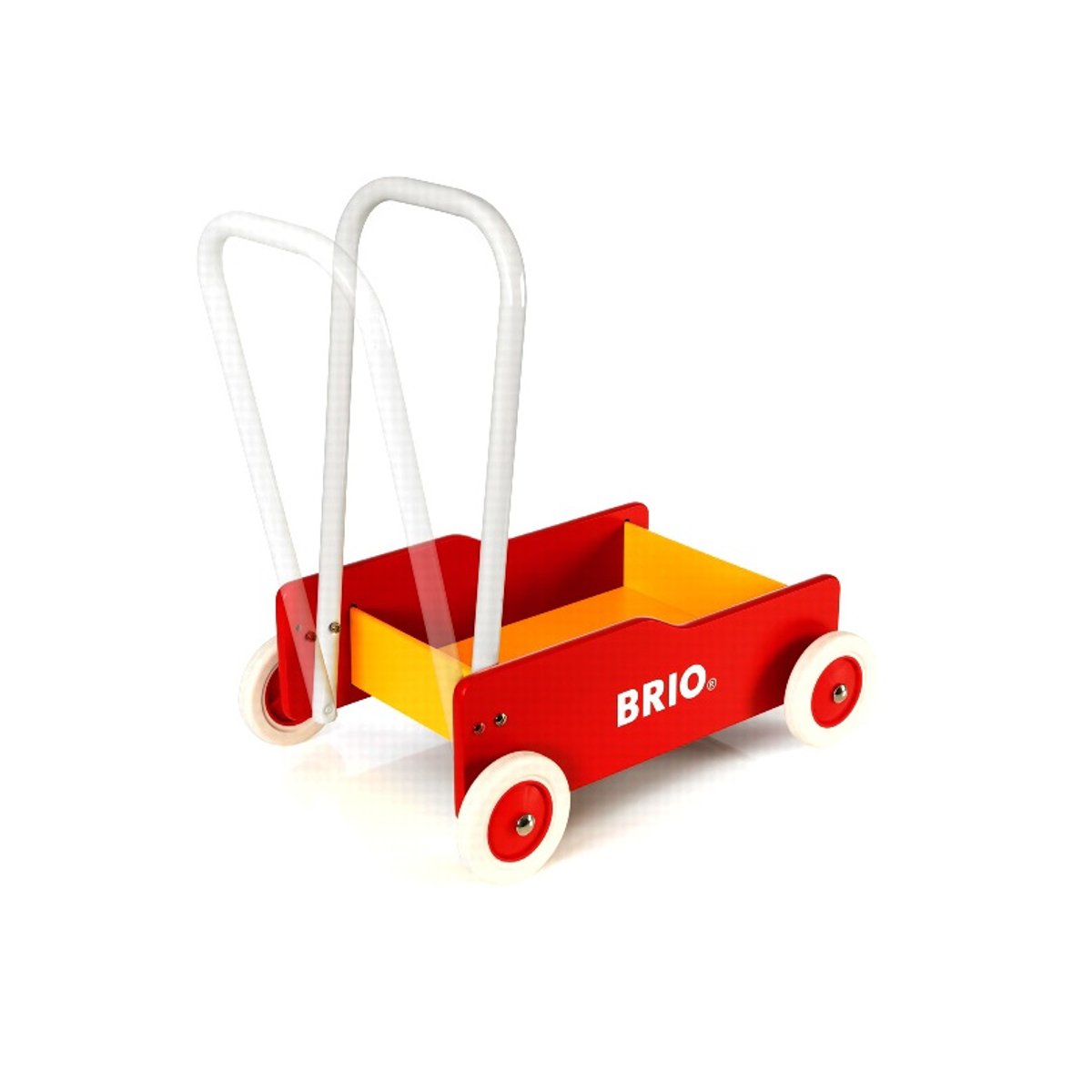 Chariot de marche rouge et jaune multicolore, BRIO