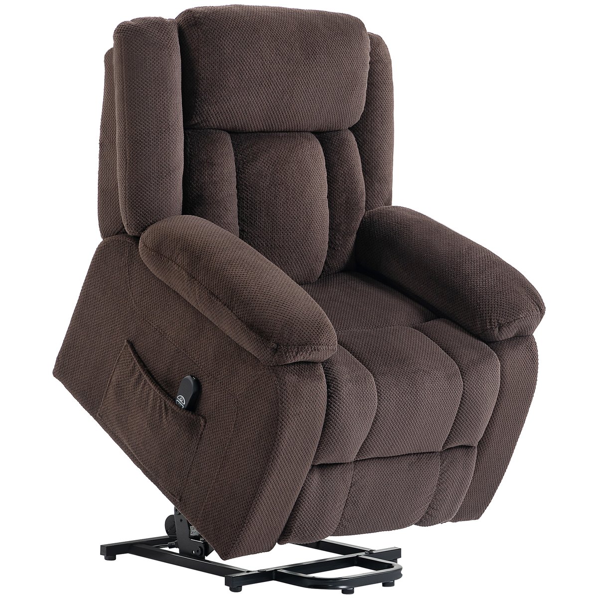 Fauteuil releveur multifonctionnel Velours marron, HOMCOM