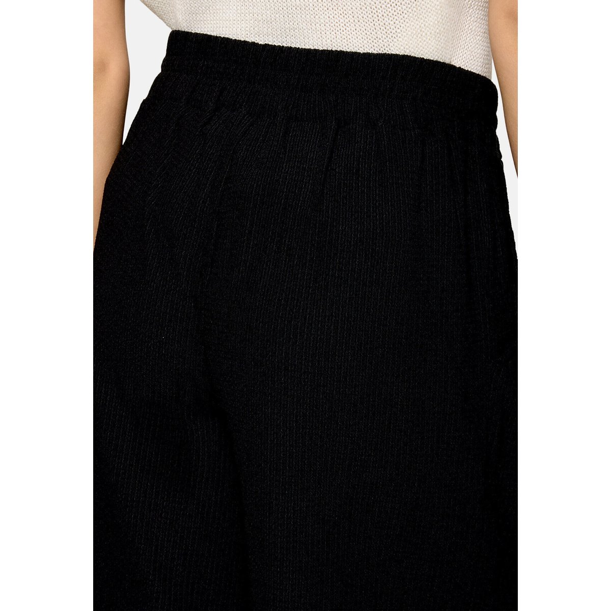 Pantalon d'été à taille élastique noir, BETTY BARCLAY