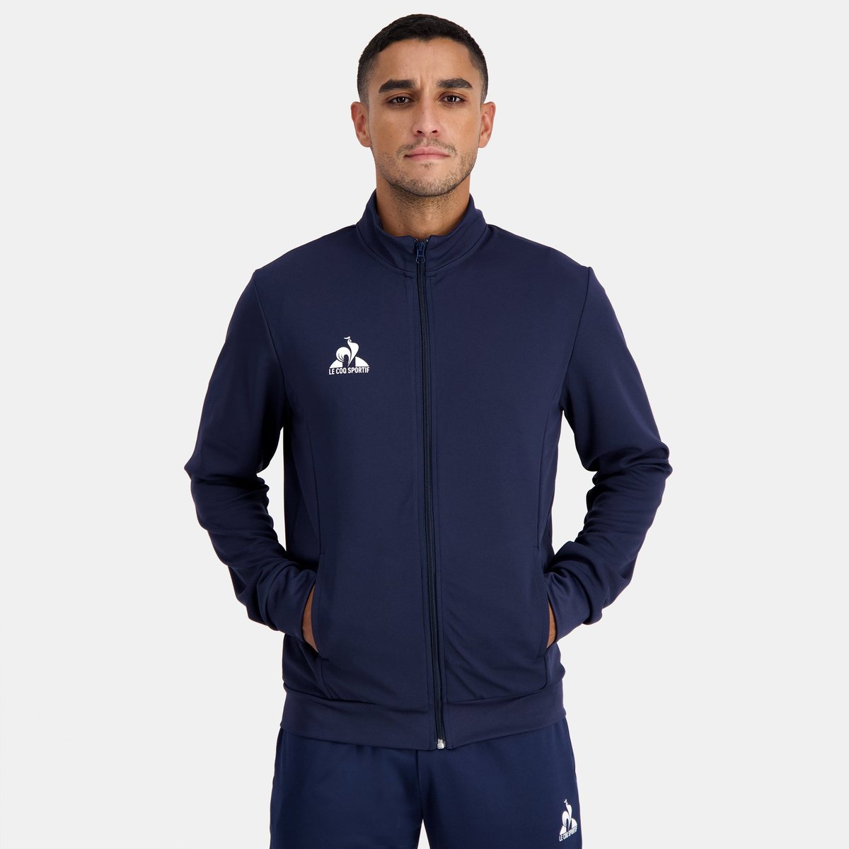 Sweat zippé Training bleu, LE COQ SPORTIF