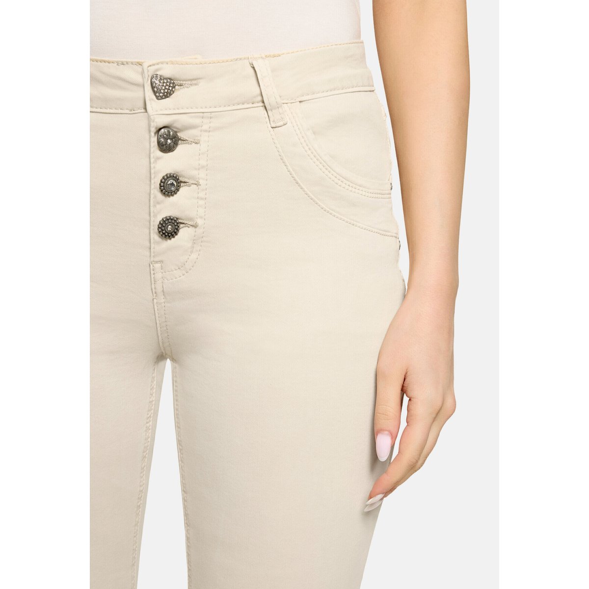 Jean Boyfriend de style vintage silky beige, CARTOON