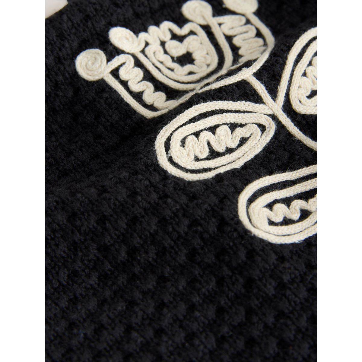 Chemise décontractée en maille à fleurs noir, NEXT
