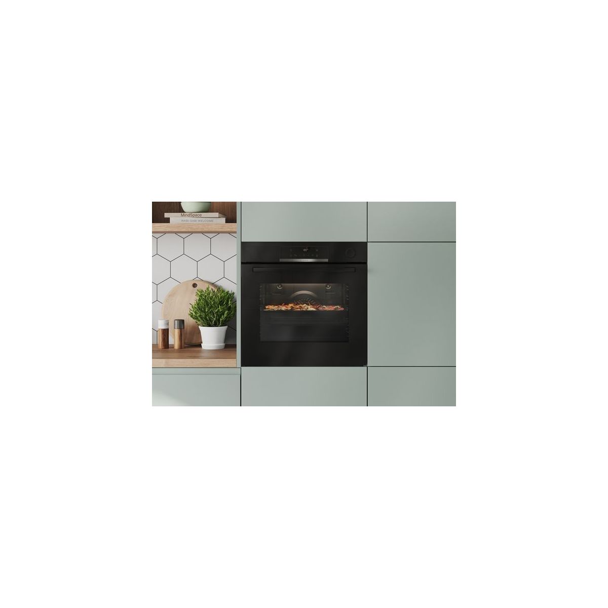 Four encastrable HBA372BB4 - Chaleur pulsée - Hydrolyse - Pyrolyse - Porte froide - Mode Friture Sans Huile Air Fry couleur unique, BOSCH