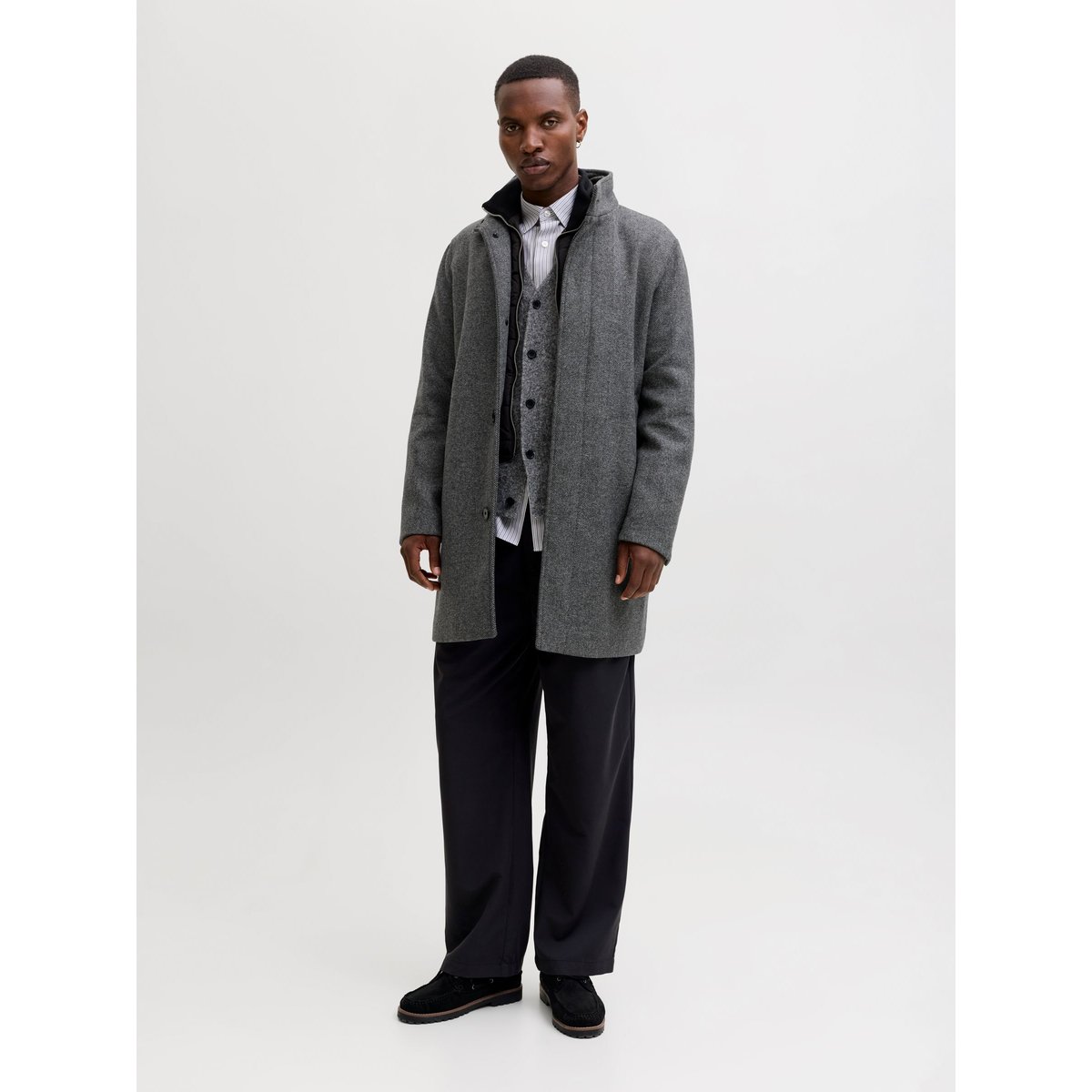 Manteau dark grey melange 1, JACK & JONES