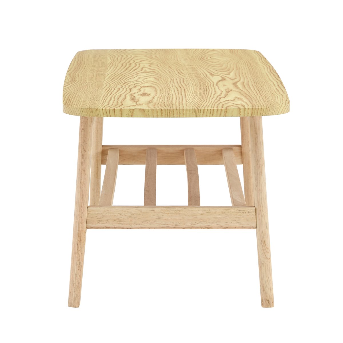 Table basse style scandinave à double plateau, KENNAH chêne, MEUBLES COSY