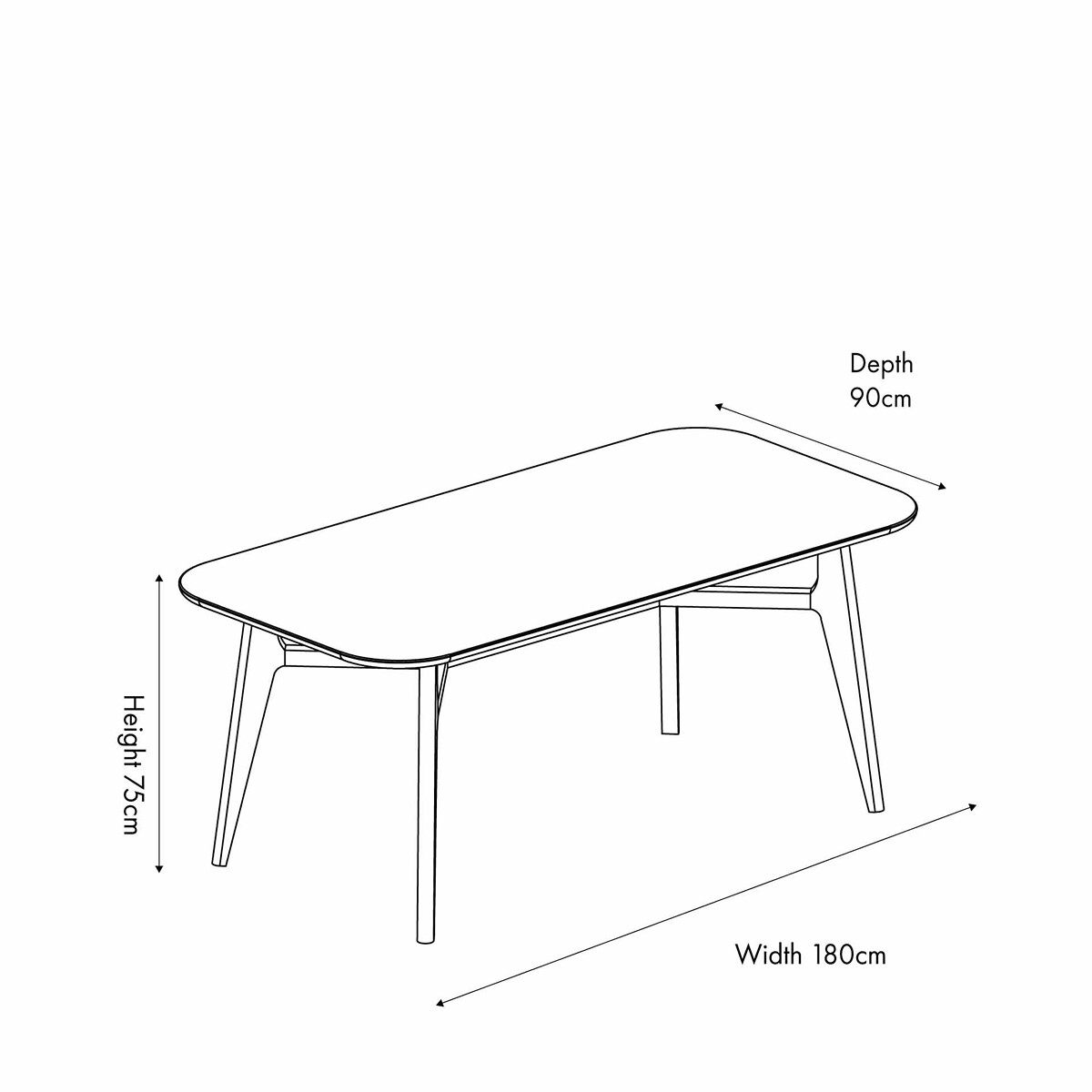 Elion Mid-Century Ash Wood Dining Table (Seats 6) dark wood, ÉDITÉ