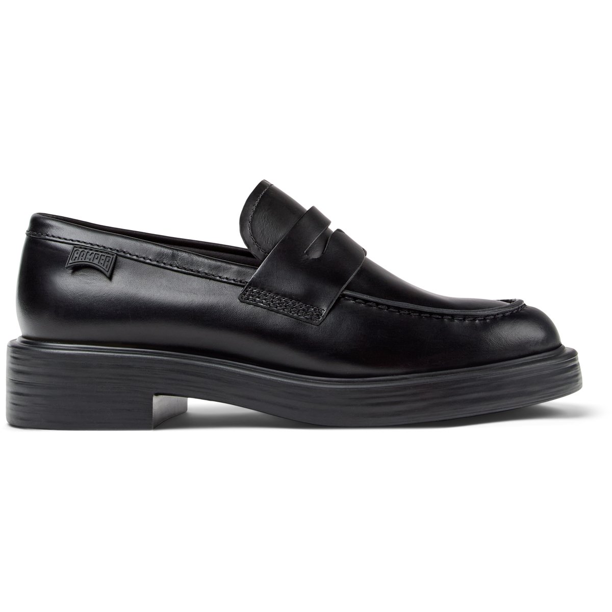 Mocassins Dean Smooth Leather noir, CAMPER