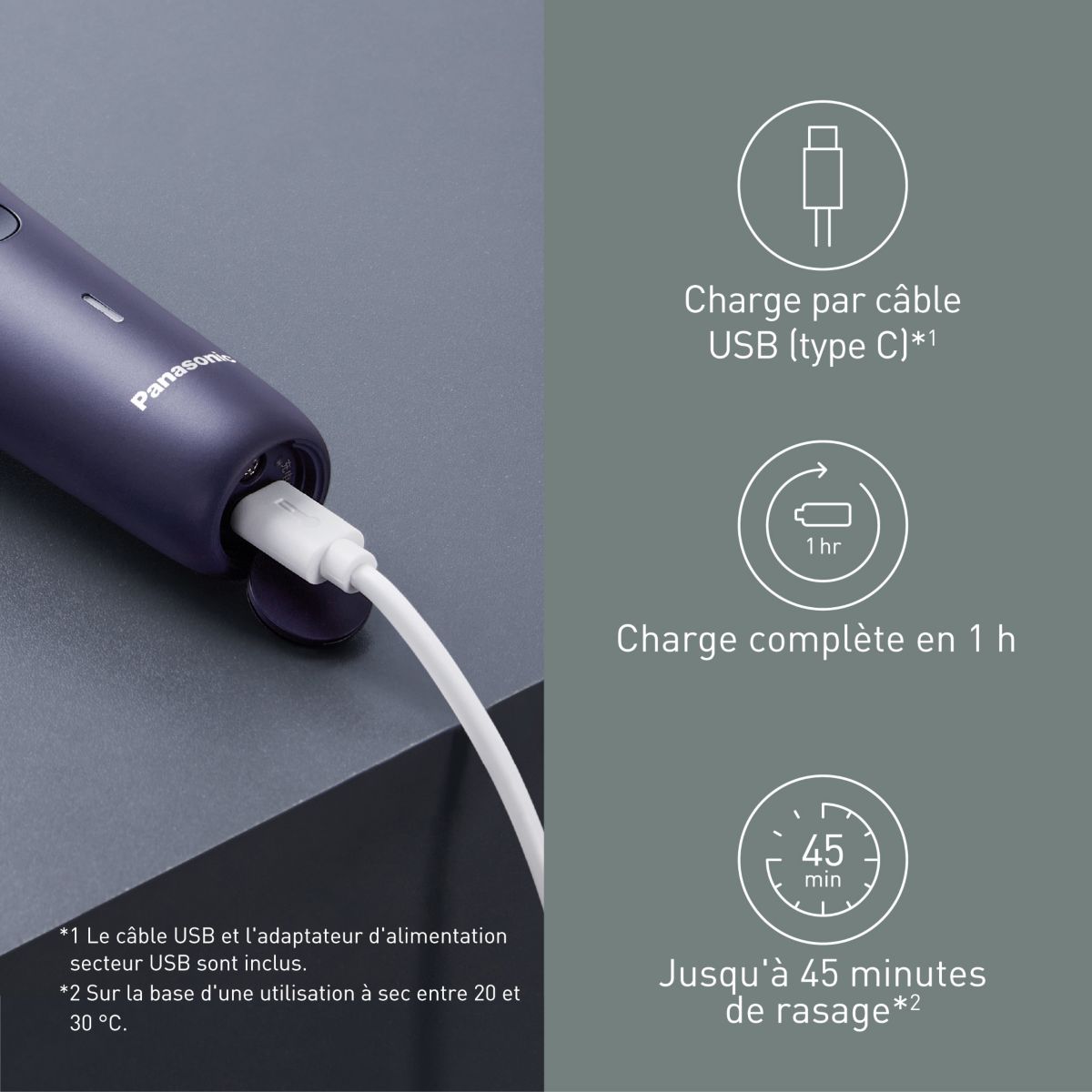 Rasoir électrique 3 lames ES-RM3FXK503 couleur unique, PANASONIC