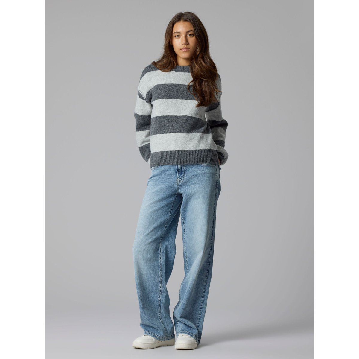 Pull En Maille dark grey melange, NAME IT