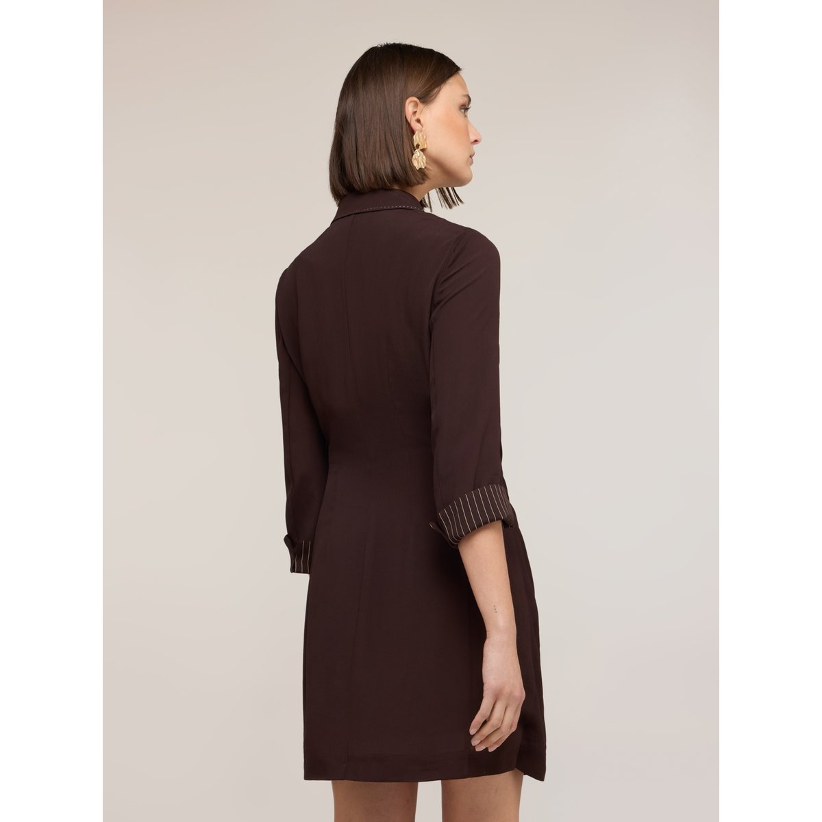 Robe chemisier The Tailoring Lab marron, MOTIVI