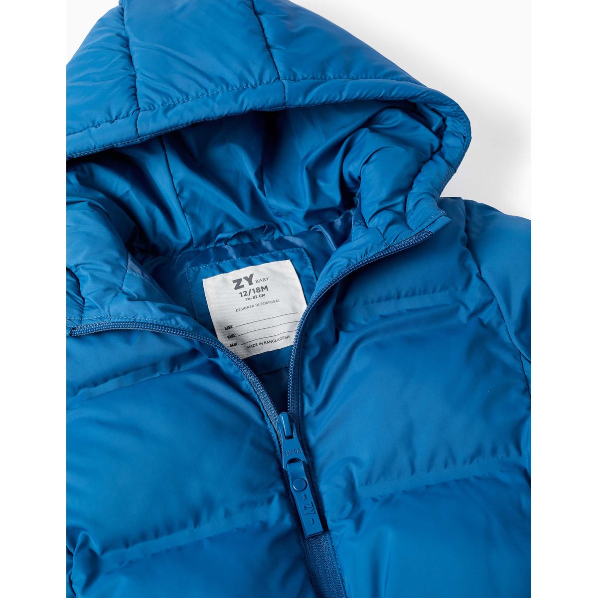 Doudoune thermique avec capuche et poches bleu, ZIPPY