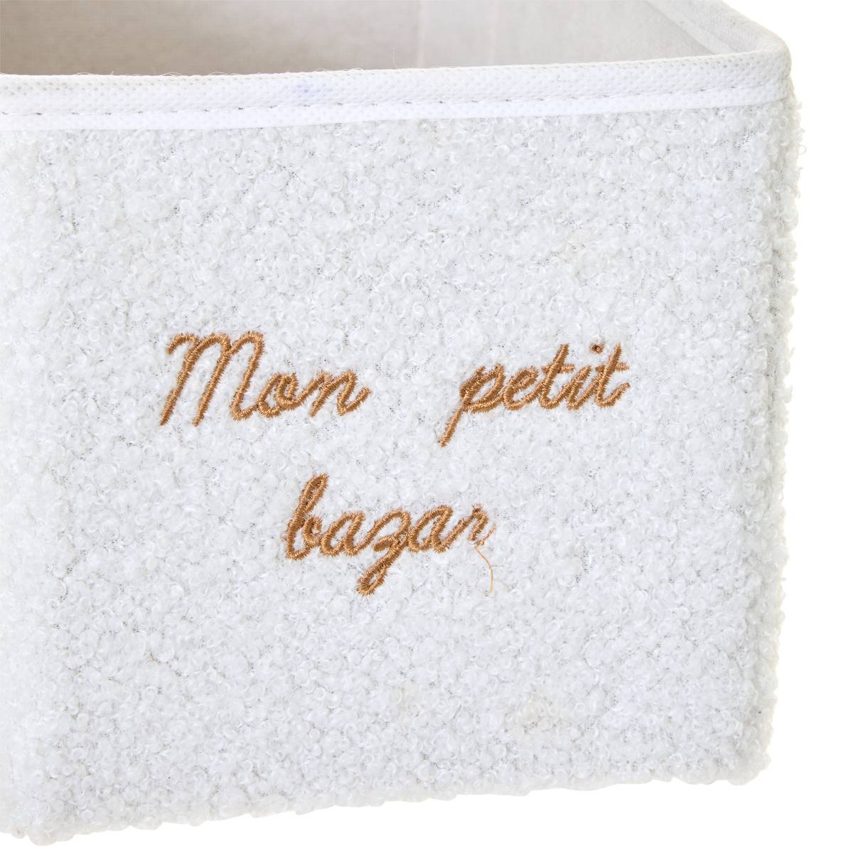 Boîte de rangement pliable pour enfant YUKI blanc, ATMOSPHERA FOR KIDS