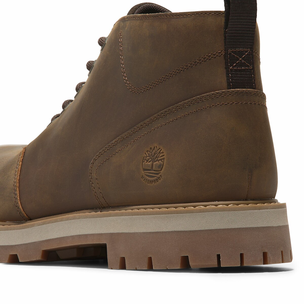 Bottines à lacets en cuir BRITTON ROAD MID LACE CHUKKA marron, TIMBERLAND