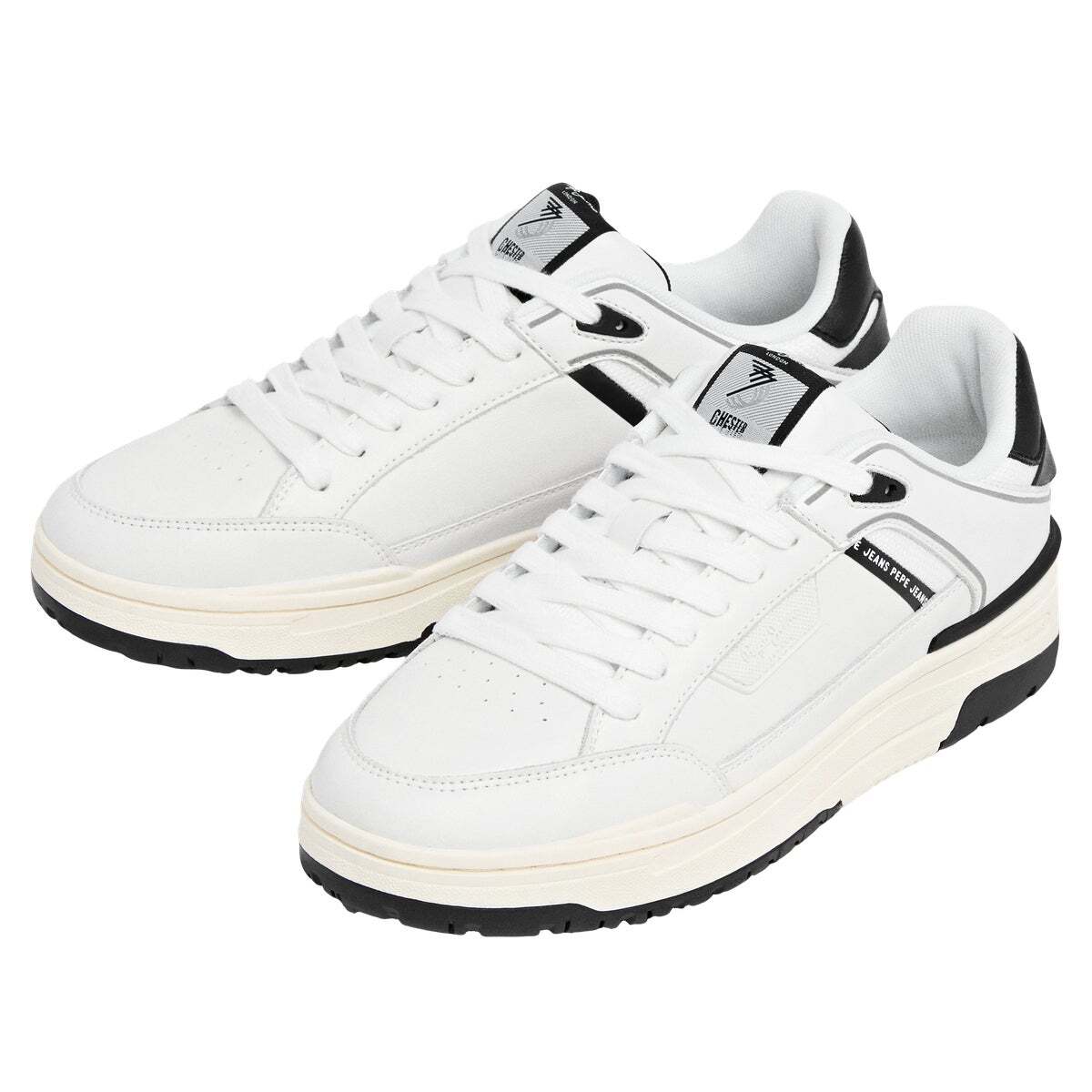 Chester - Baskets En Cuir À Semelle Cupsole blanc, PEPE JEANS