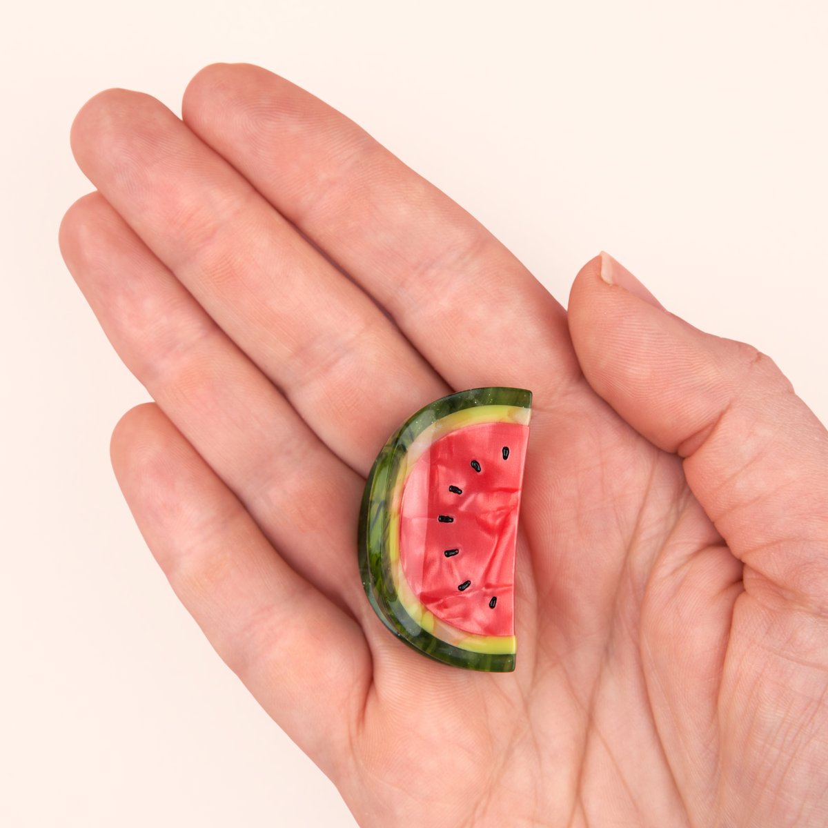 Mini pince à cheveux PASTÈQUE rose et vert, COUCOU SUZETTE