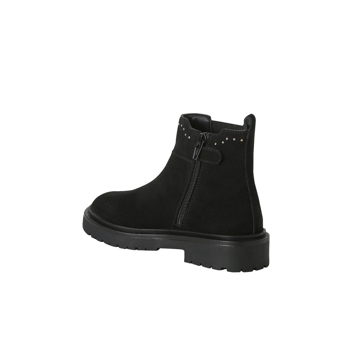 Boots cuir zippées noir, VERTBAUDET
