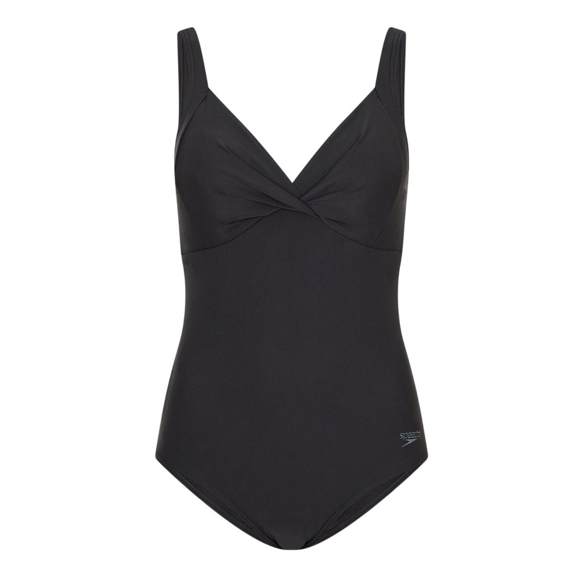 Maillot de bain 1 pièce uni style natation noir, SPEEDO
