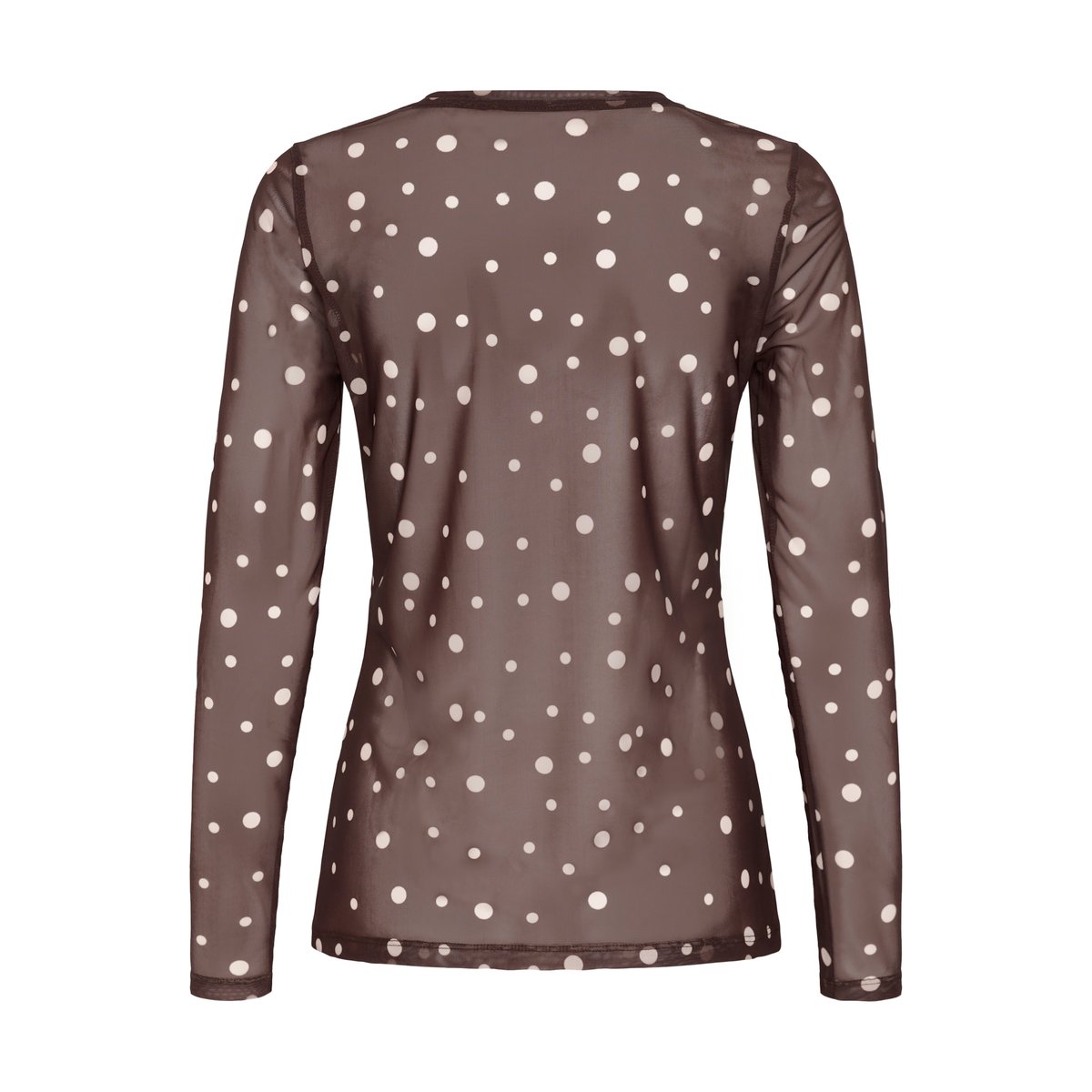 Á manches longues marron brown/whitecap dot, CULTURE