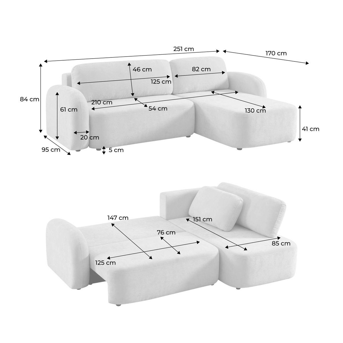 Canapé d'angle réversible convertible 3 places tissu avec coffre NOUMA vert, SWEEEK