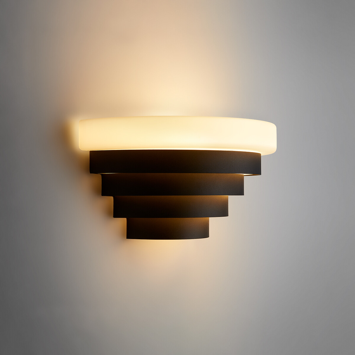 Sters Iron and Opaline Wall Light black, LA REDOUTE INTERIEURS