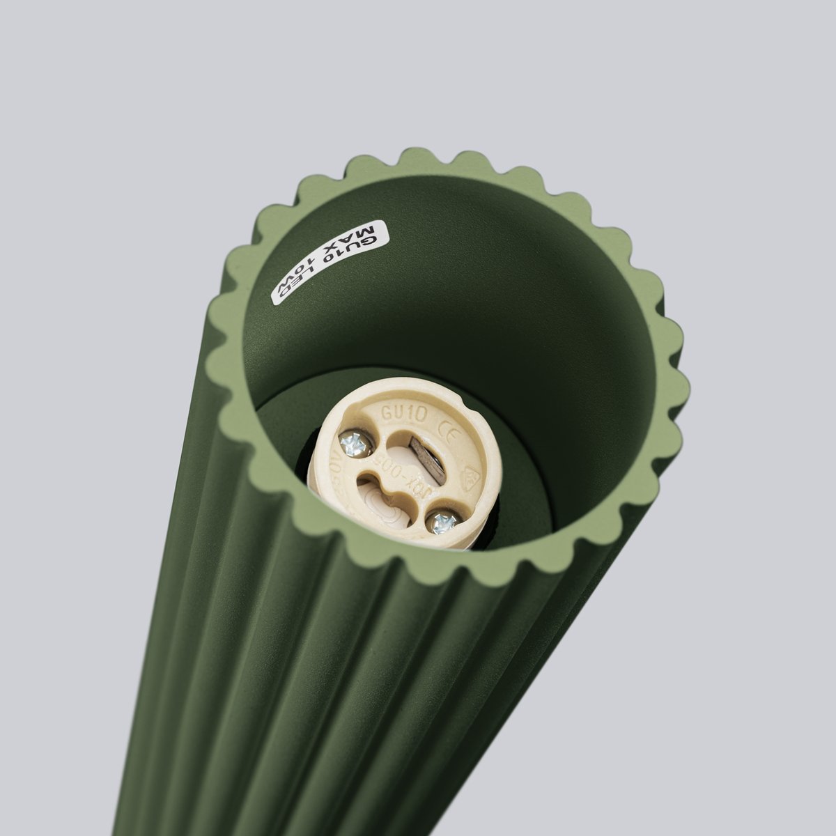 Plafonnier Aluminium Vert Olive GU10 1 Karbon 60 vert, EDEN
