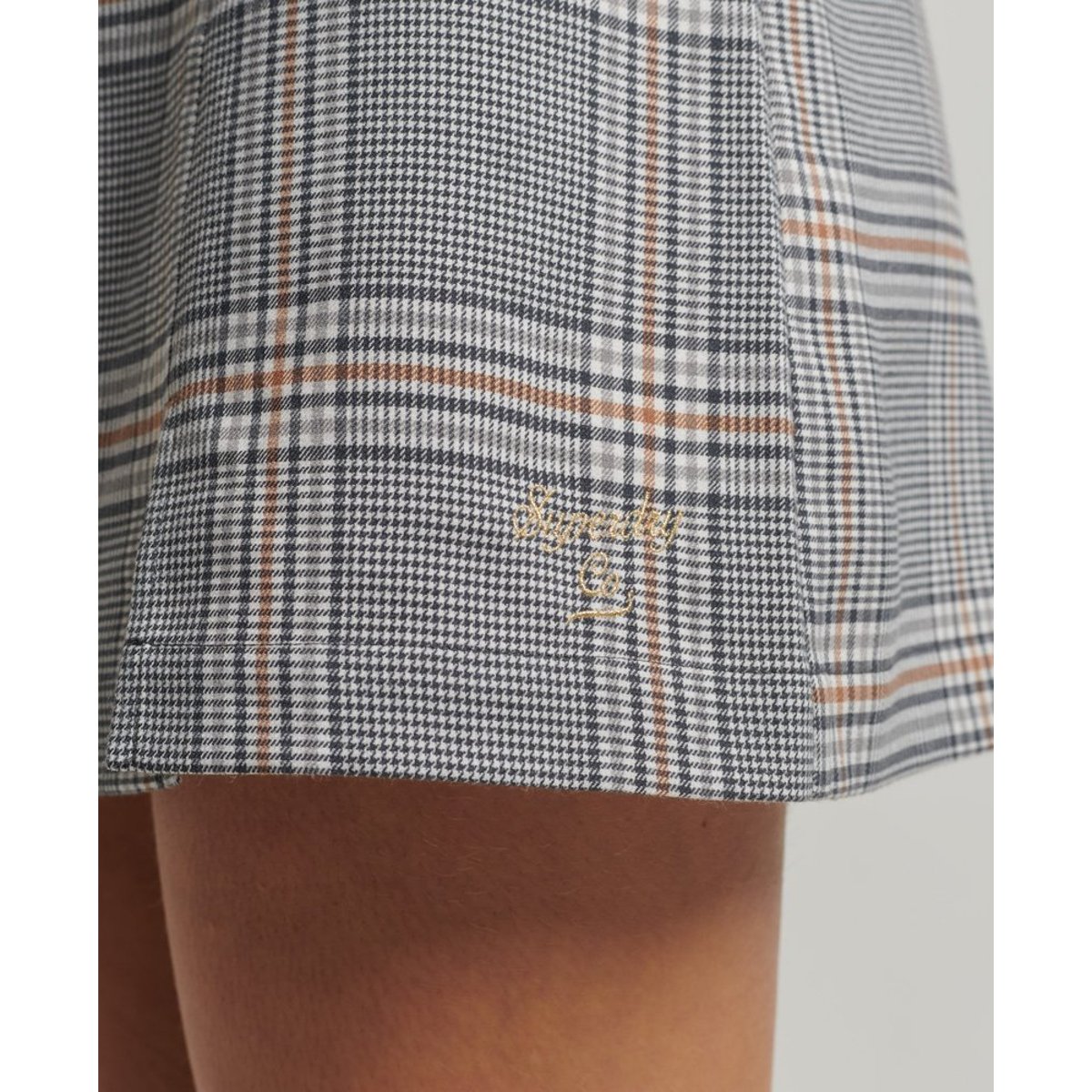 Robe courte caraco Vintage à carreaux carreaux classiques, SUPERDRY
