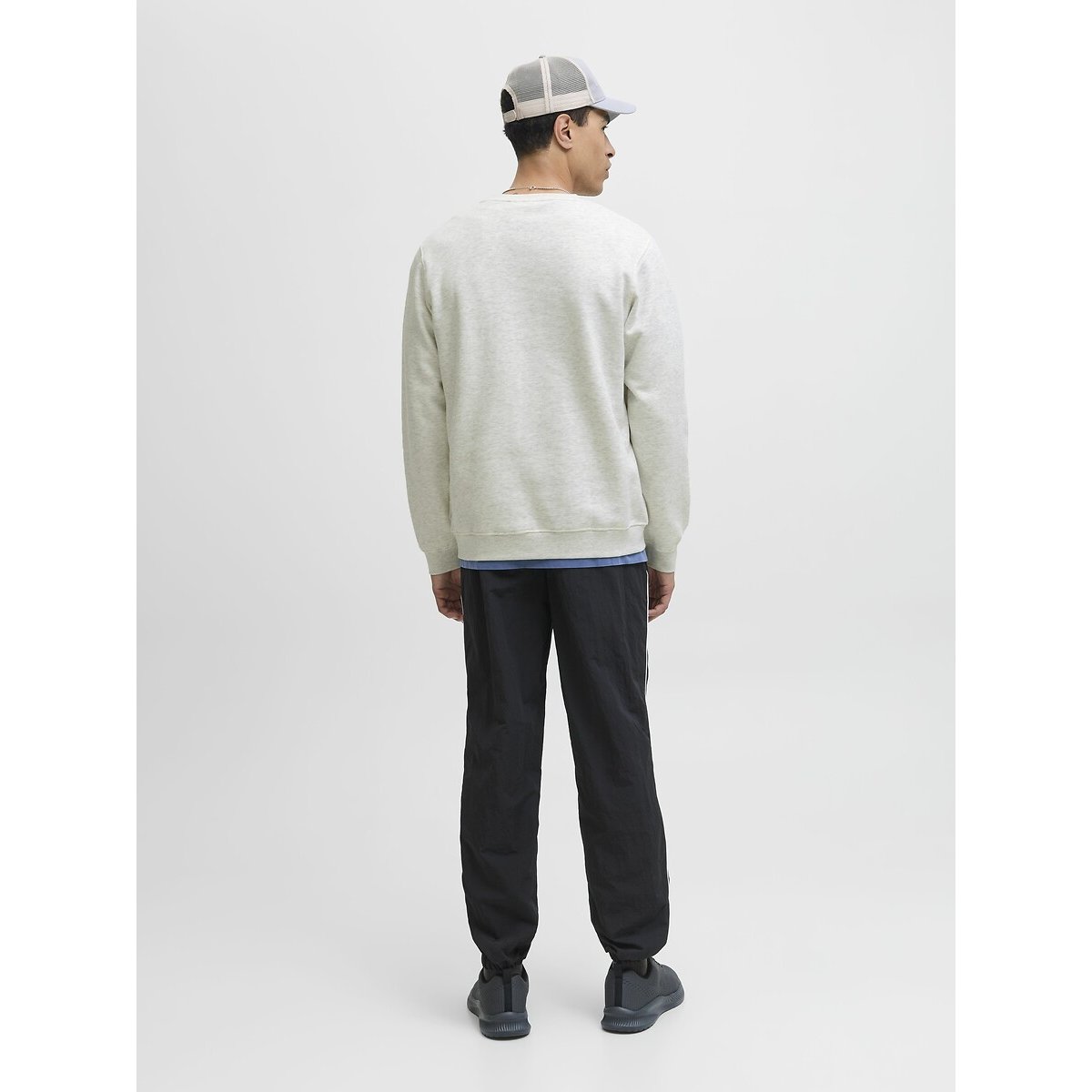 Crew Neck Sweatshirt white marl, JACK & JONES