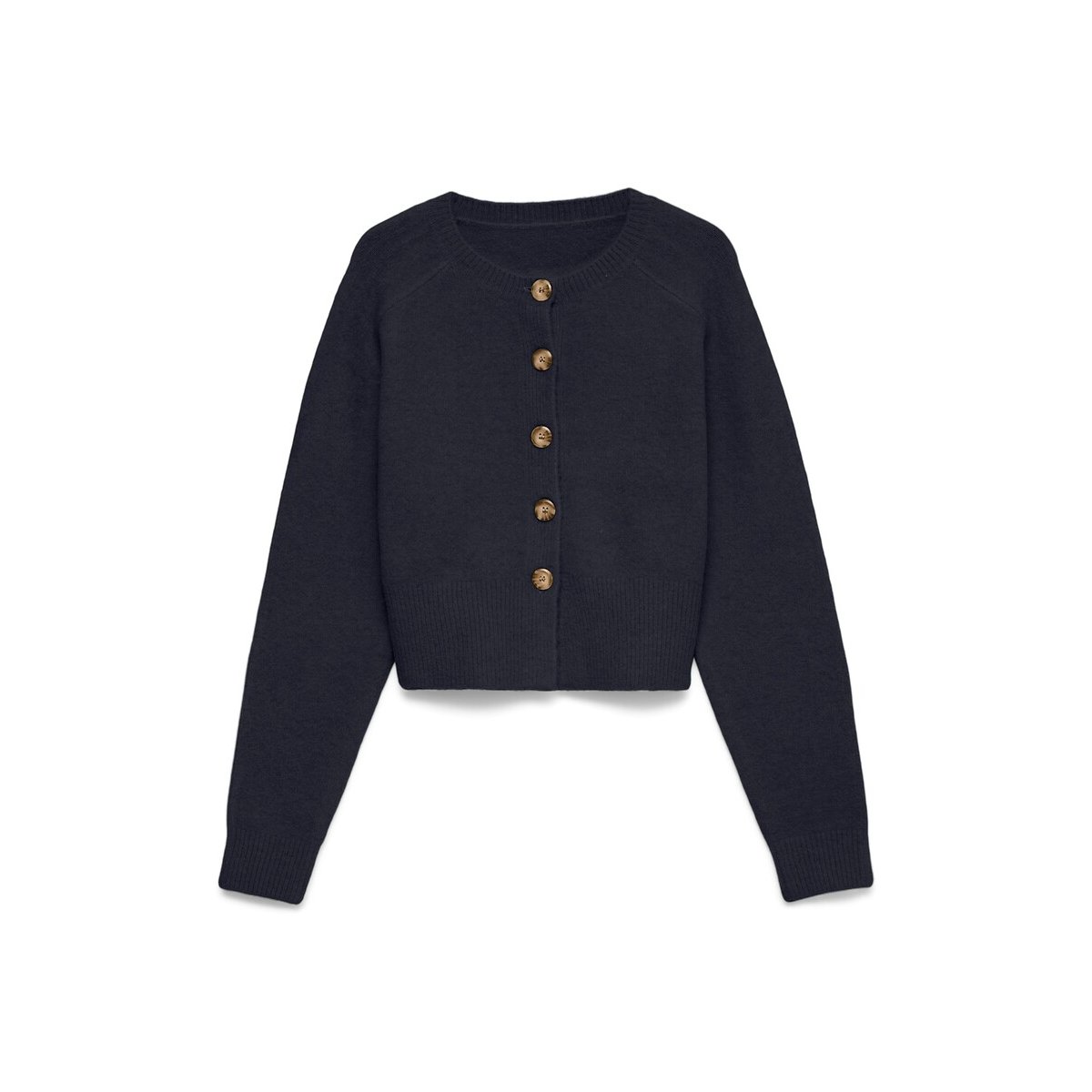 Gilet manches longues col rond bleu marine, VERO MODA