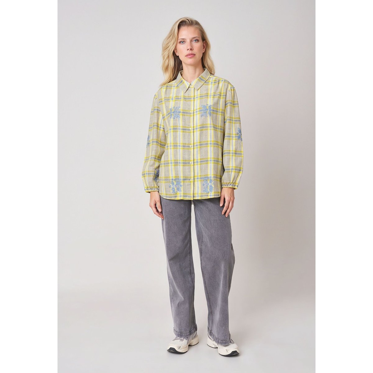 Chemise à carreaux femme BROOKELIA blue, DEELUXE